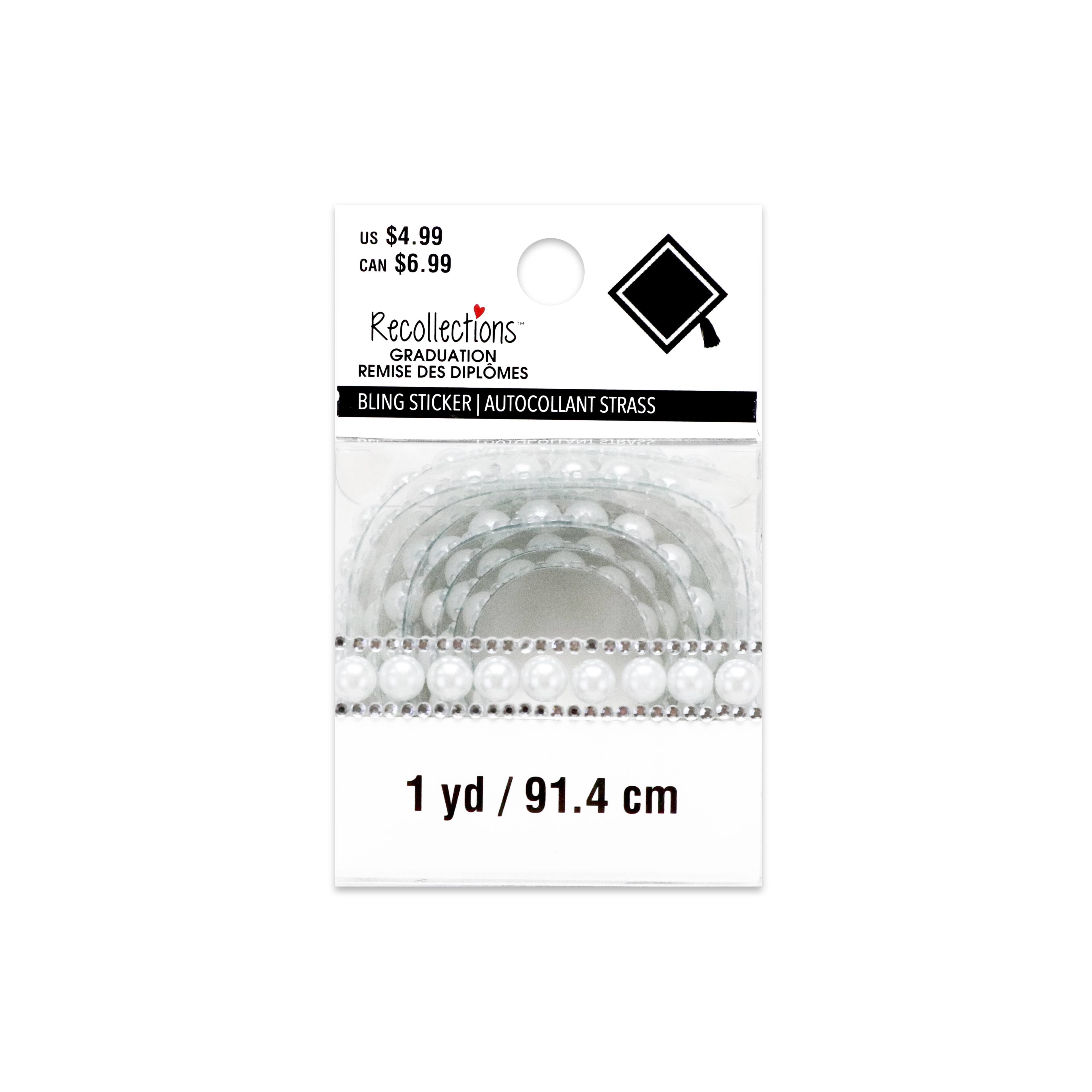 White Pearls Graduation Bling Sticker Roll by Recollections™