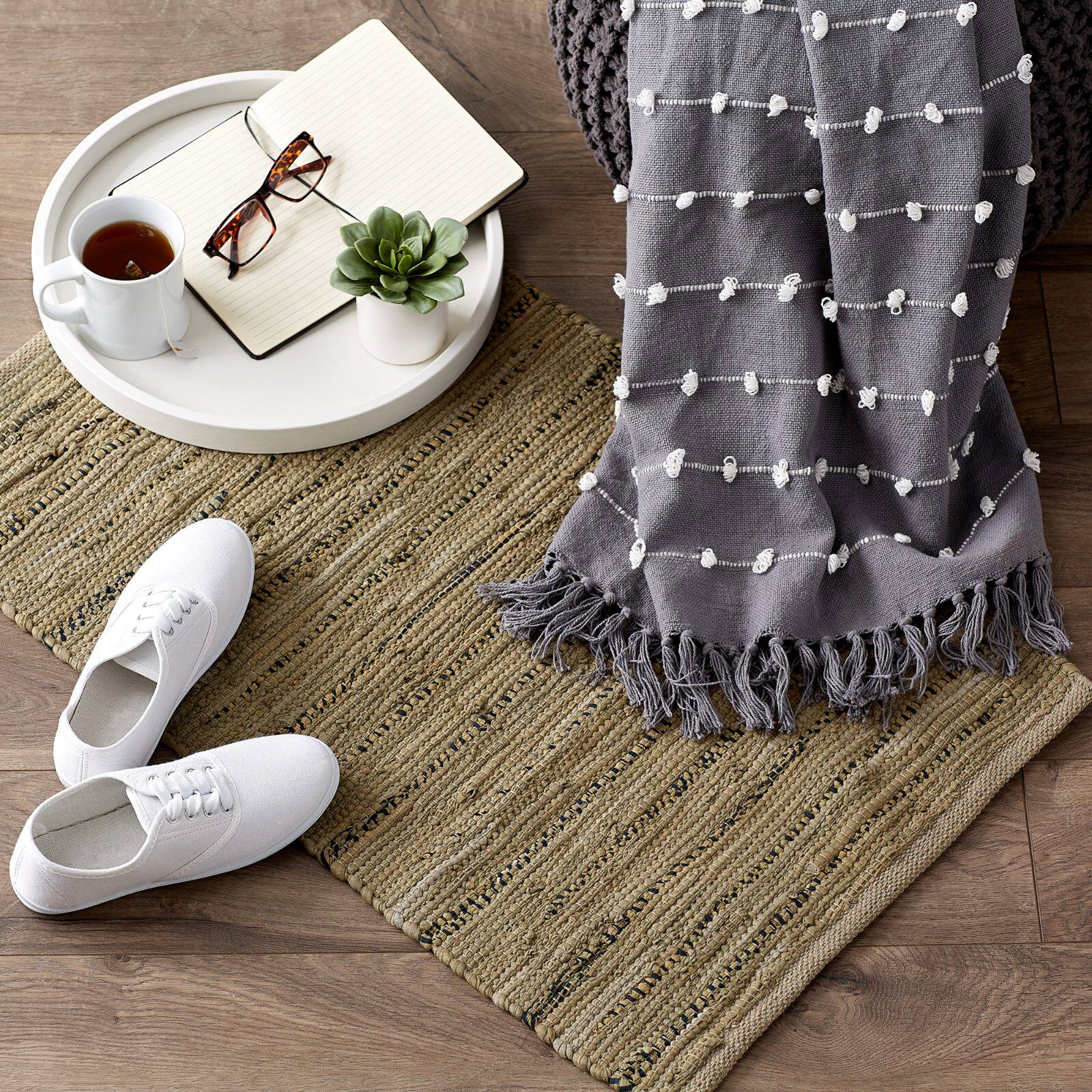 DII&#xAE; Multi Brown Rag Rug