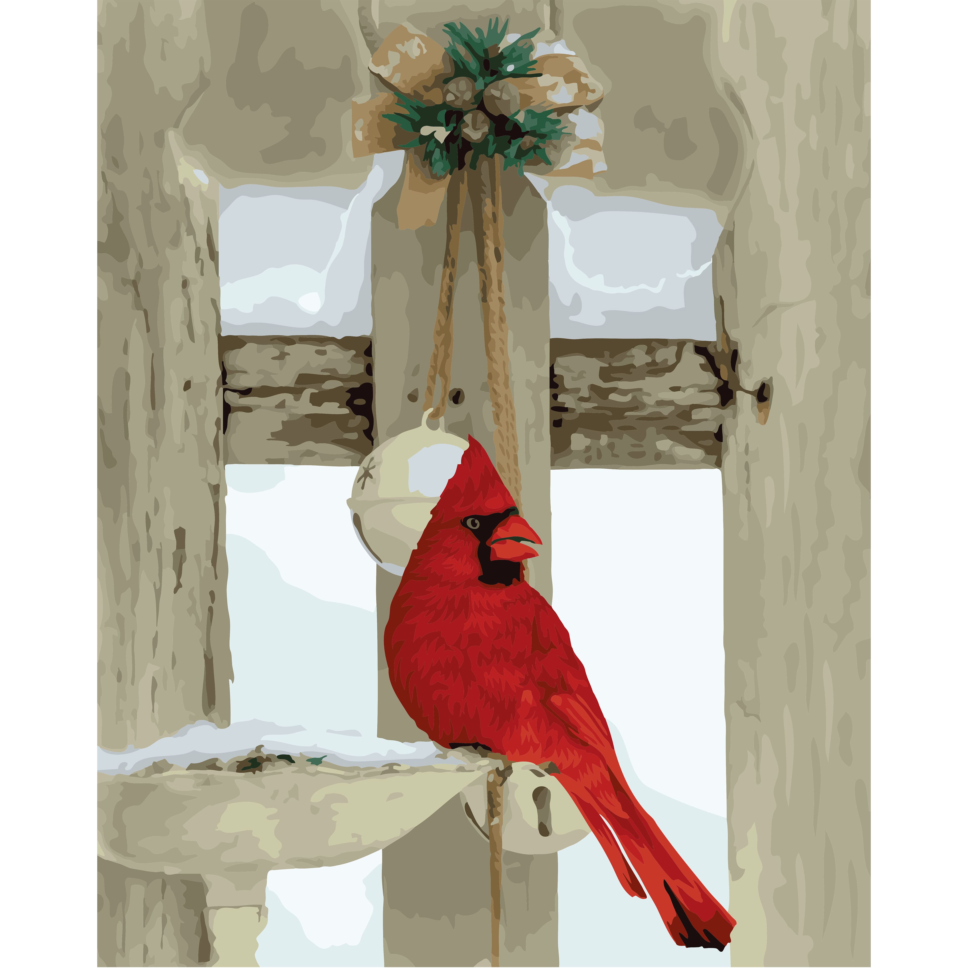 Cardinal Christmas Paint by Number Kit by Artist&#x27;s Loft&#xAE;