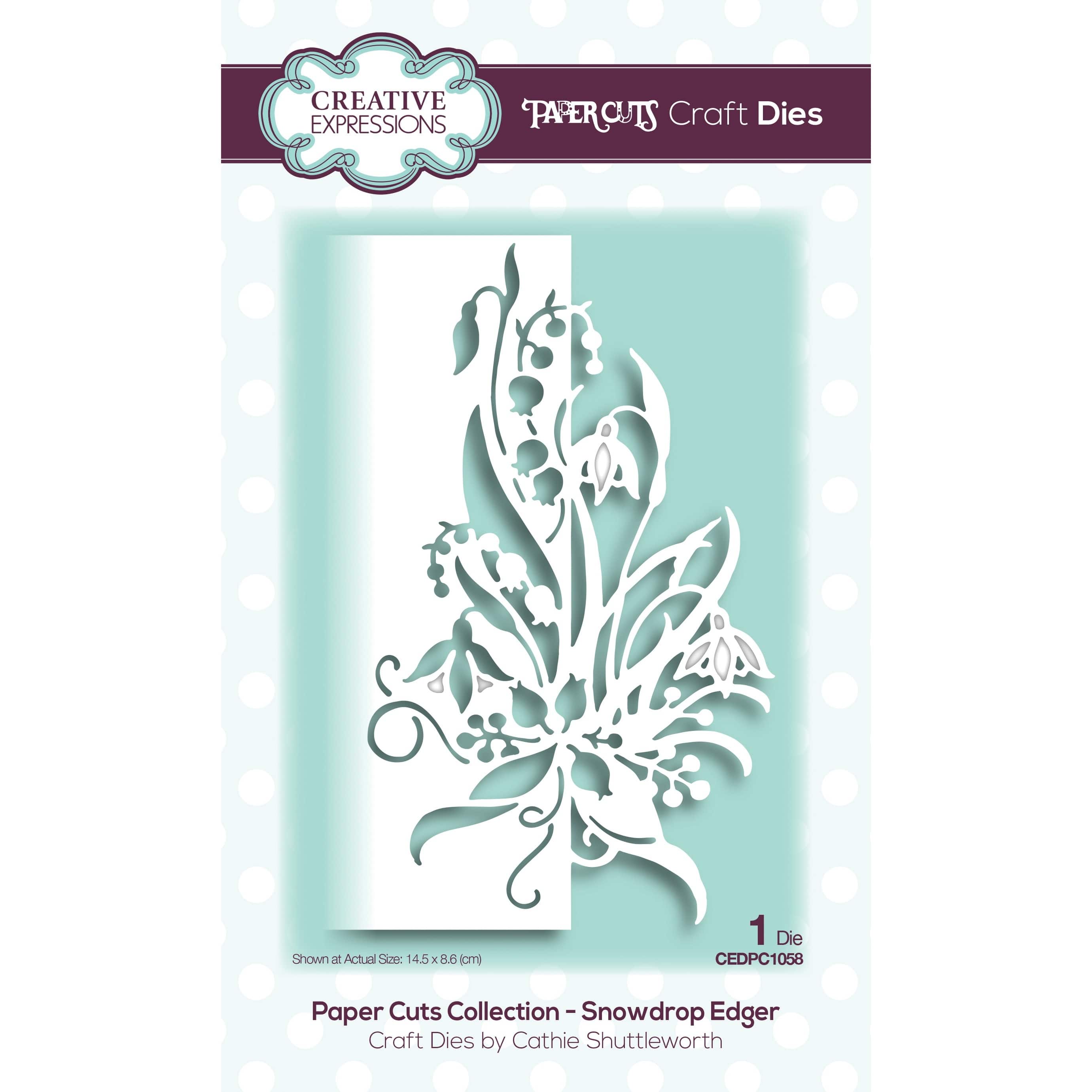 Creative Expressions Paper Cuts Snowdrops Edger Craft Dies