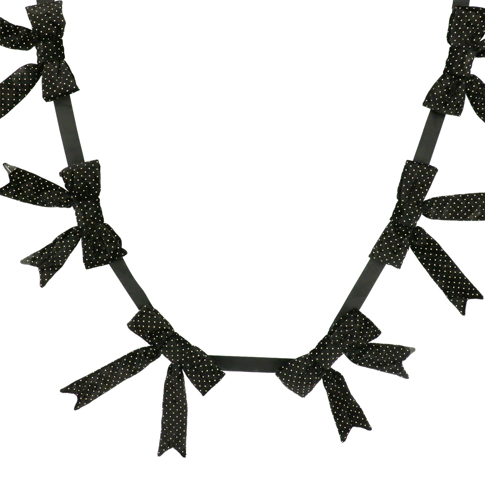 6ft. Black &#x26; White Dot Bow Garland by Ashland&#xAE;