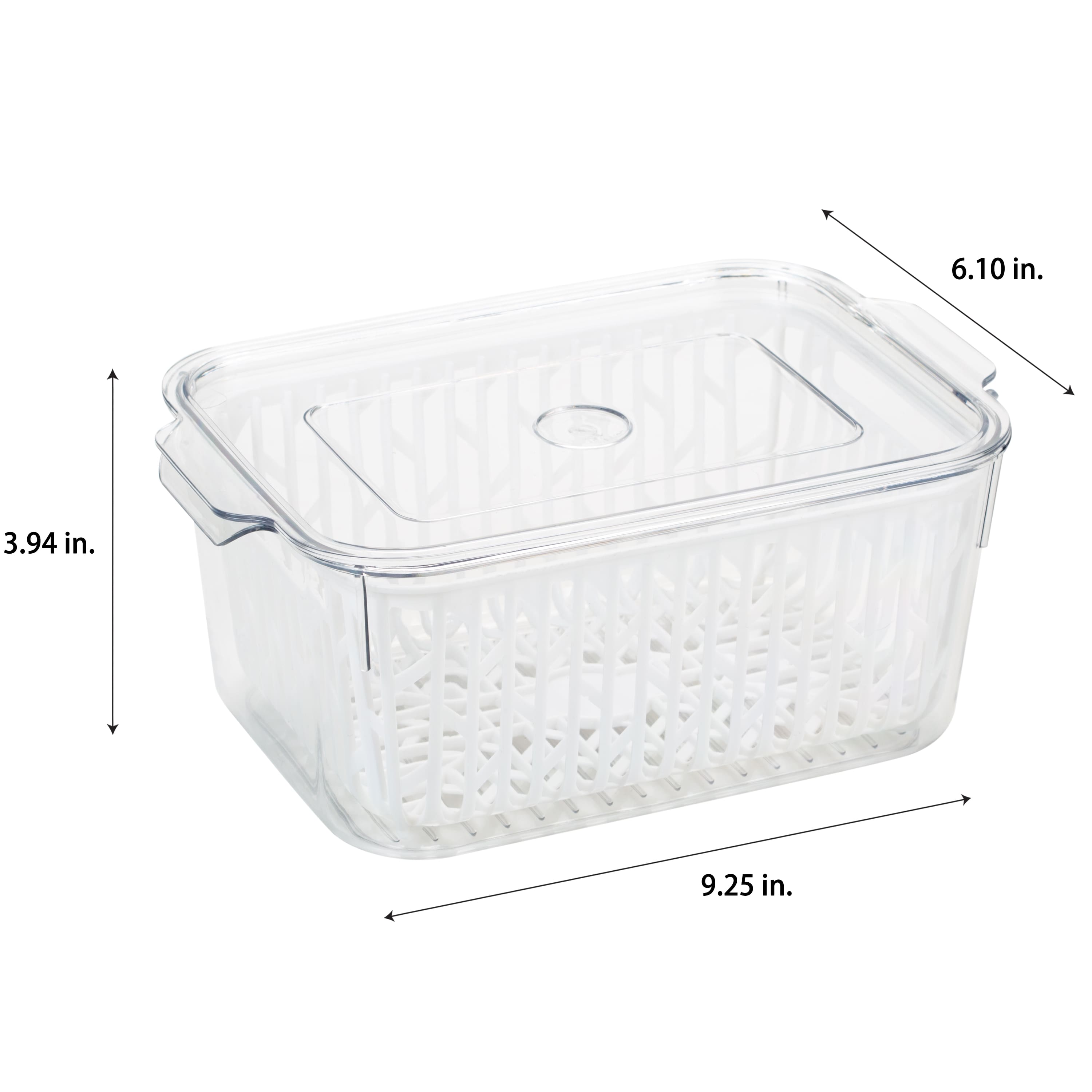 Kitchen Details Clear Storage Container with Strainer