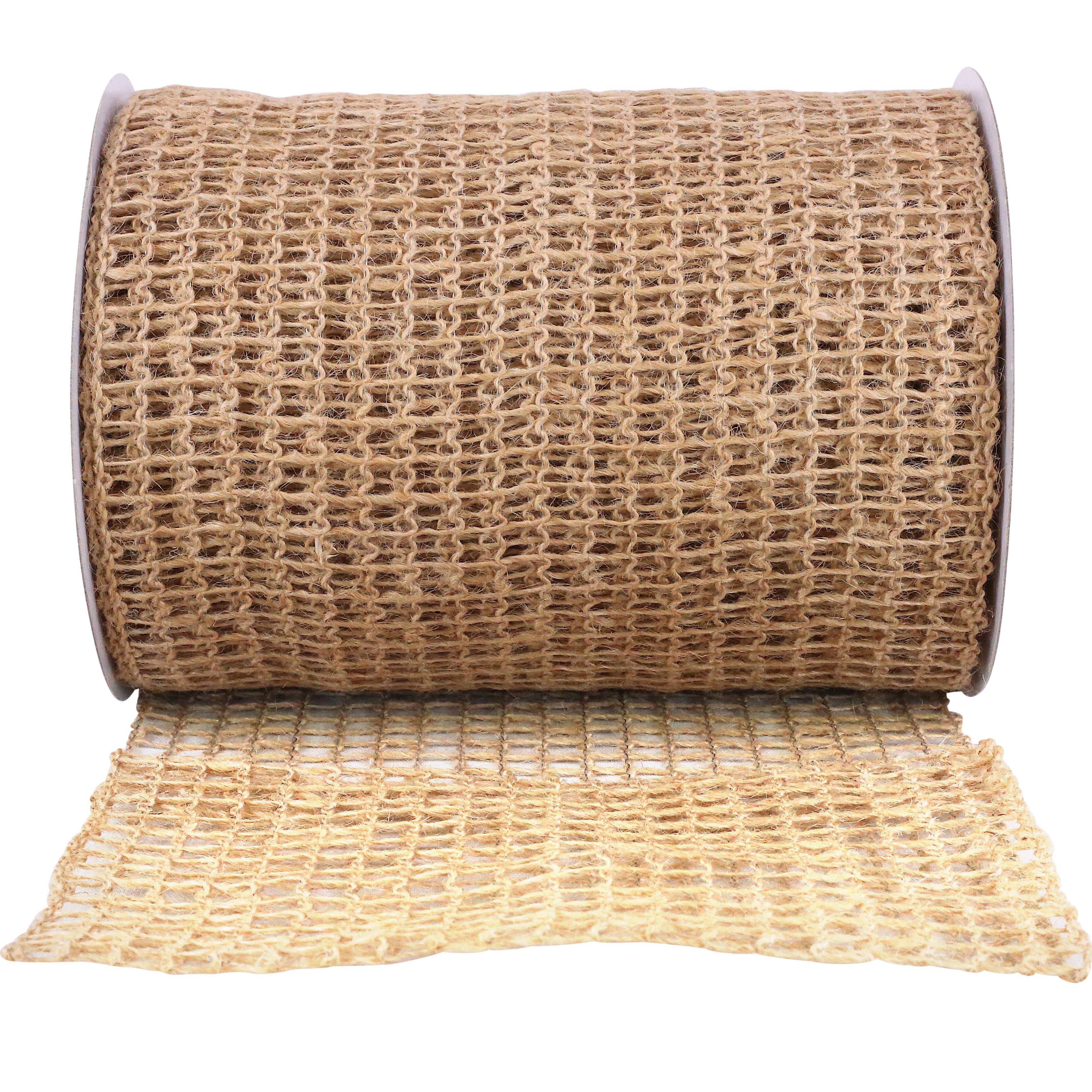 Reliant 6" x 10yd. Natural Jute Box Wired Ribbon