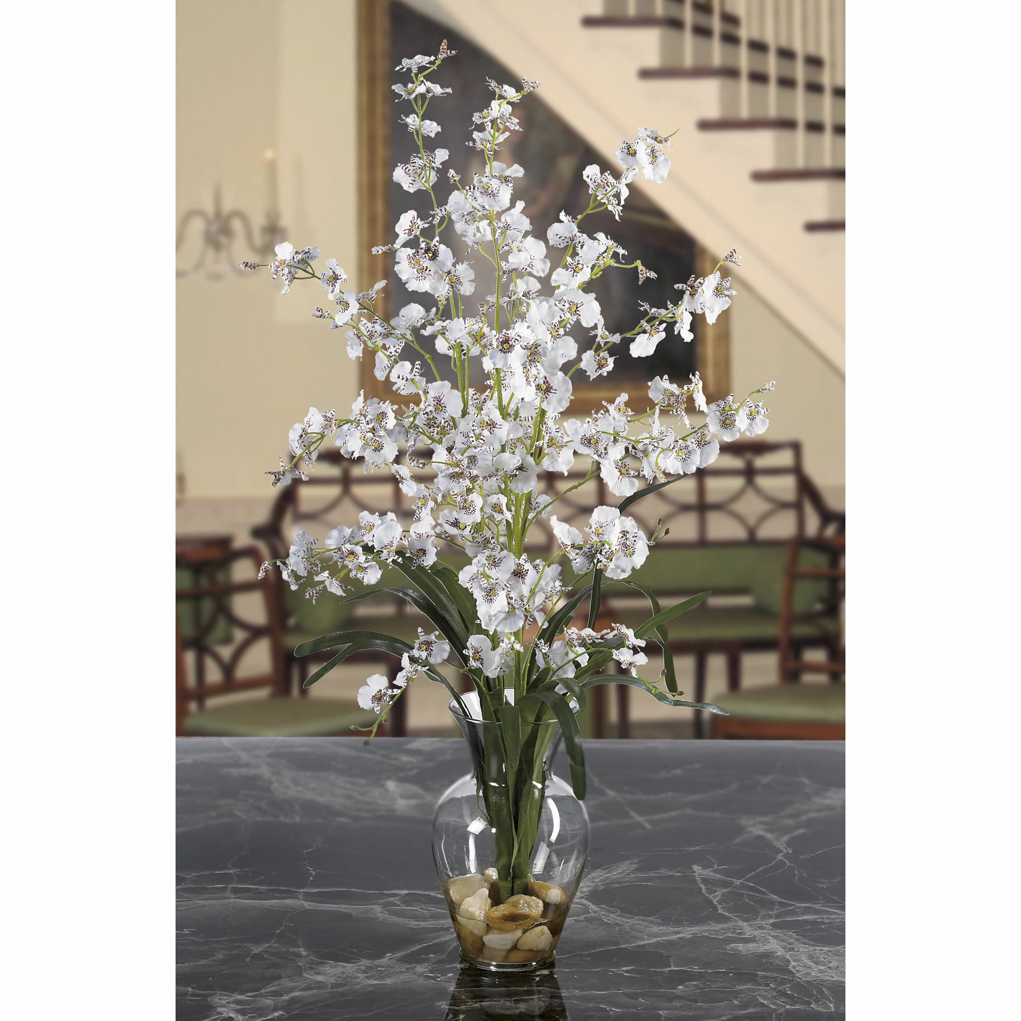 31" Dancing Lady Orchid Flower Arrangement in Glass Vase