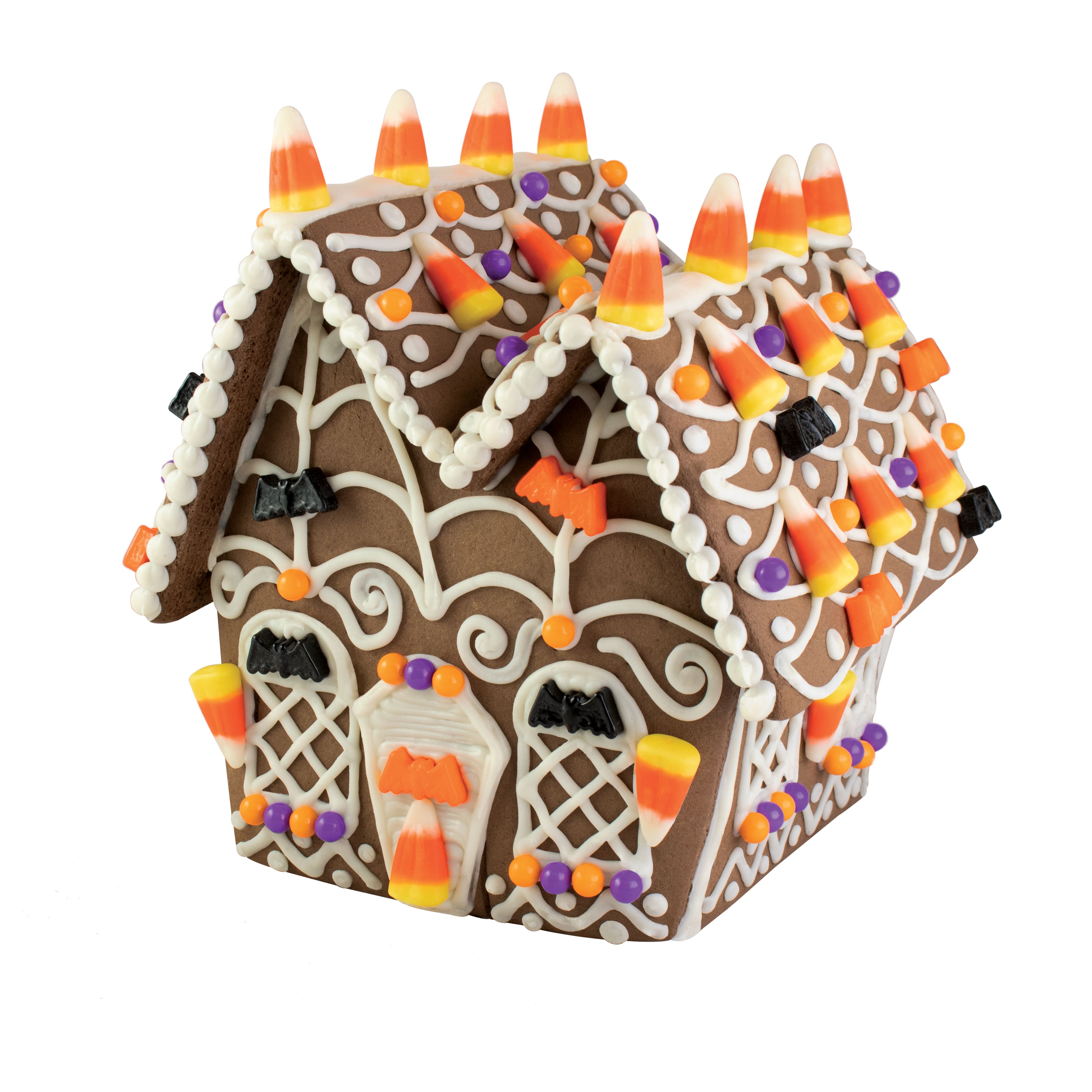 Halloween Candy Corn Chocolate Cookie House Kit