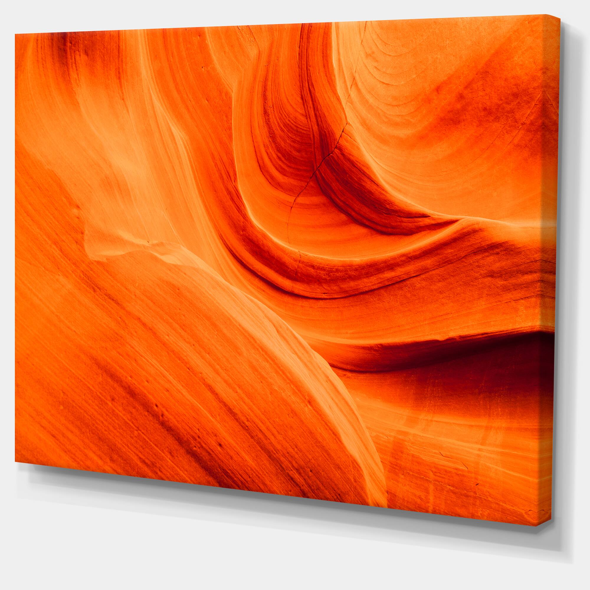 Designart - Orange Upper Antelope Canyon - Landscape Photography Canvas Print