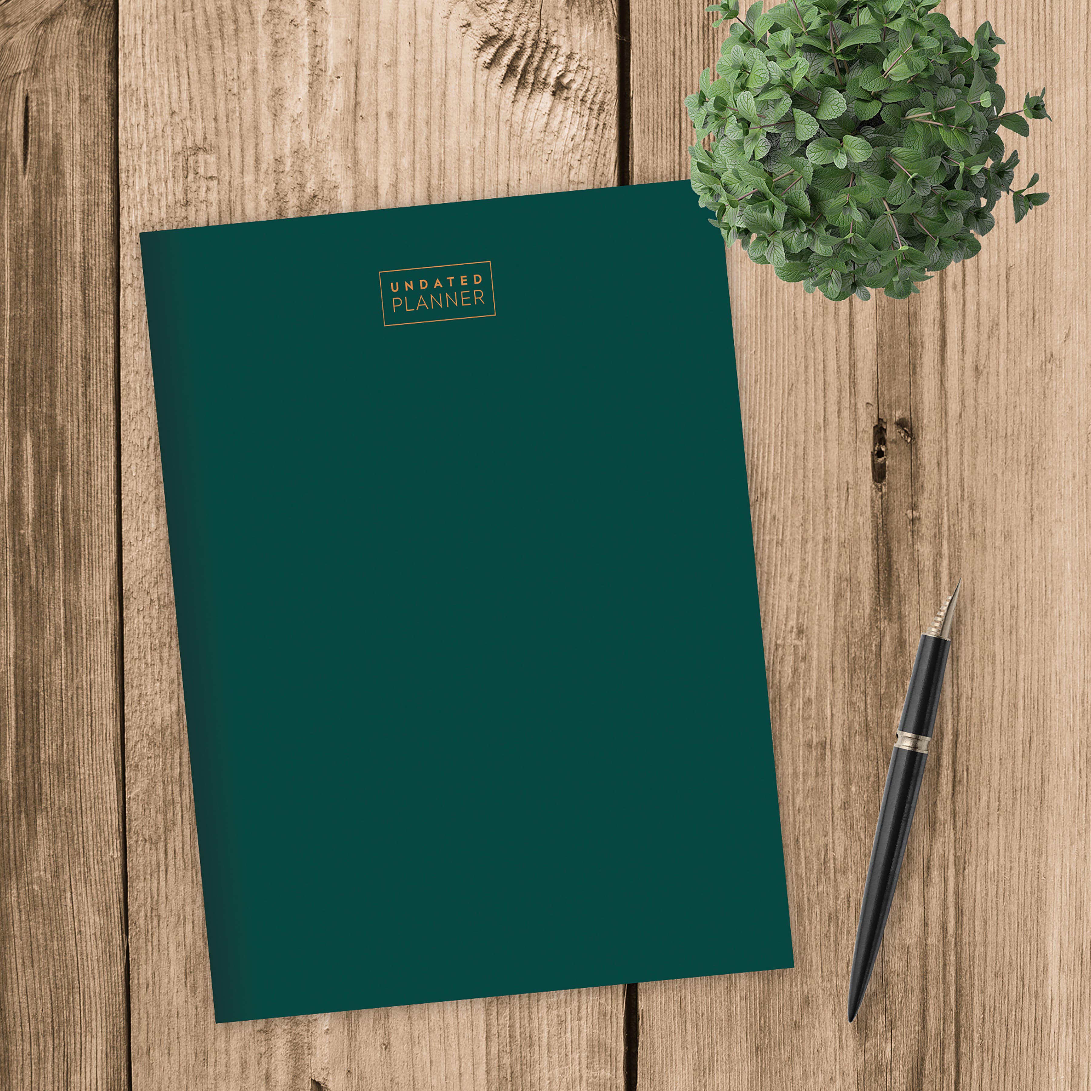 TF Publishing Large Emerald Green Undated Monthly Planner