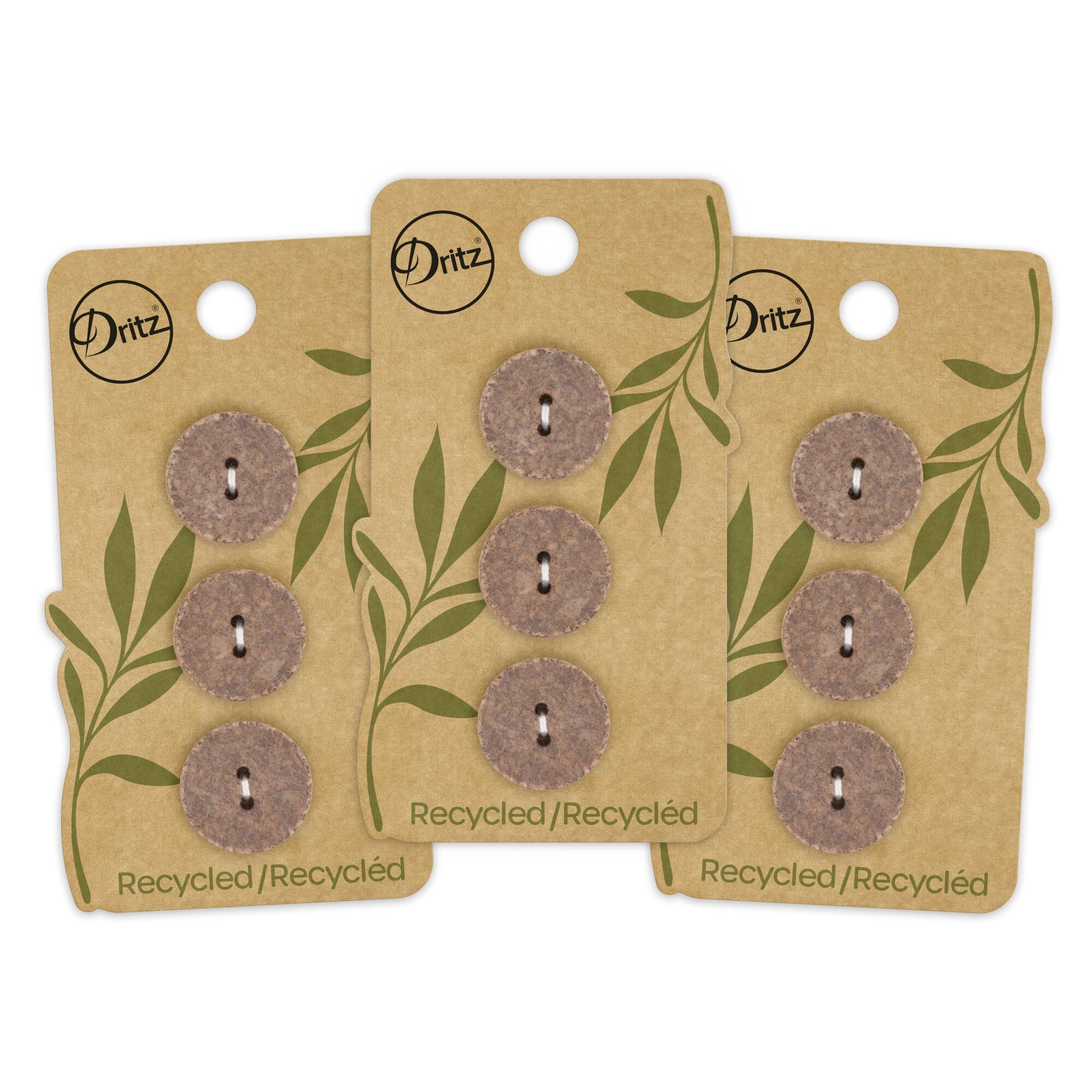 Dritz&#xAE; 18mm Recycled Cotton Round Buttons, 9ct.