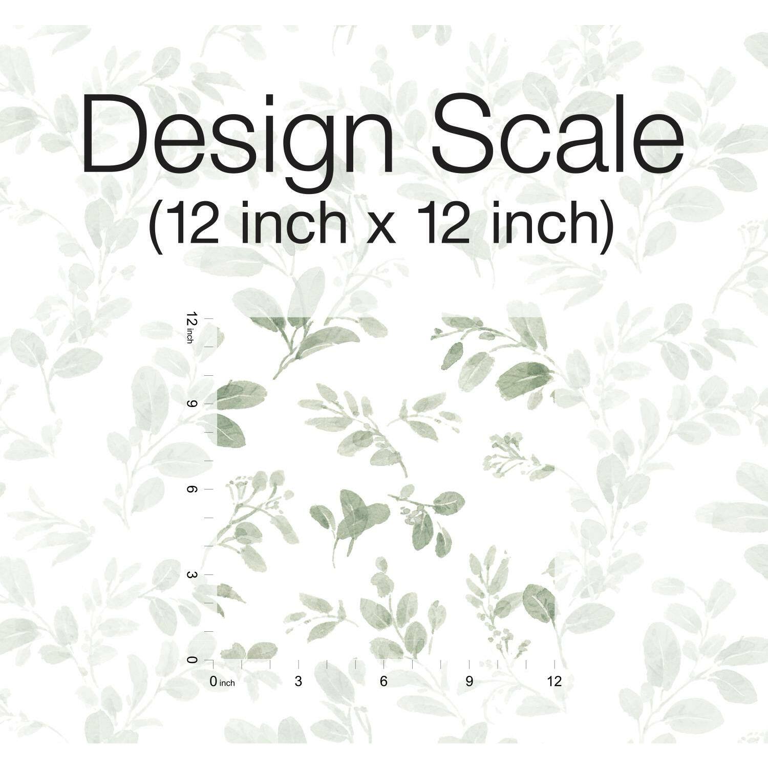 RoomMates Green Dancing Leaves Peel & Stick Wallpaper