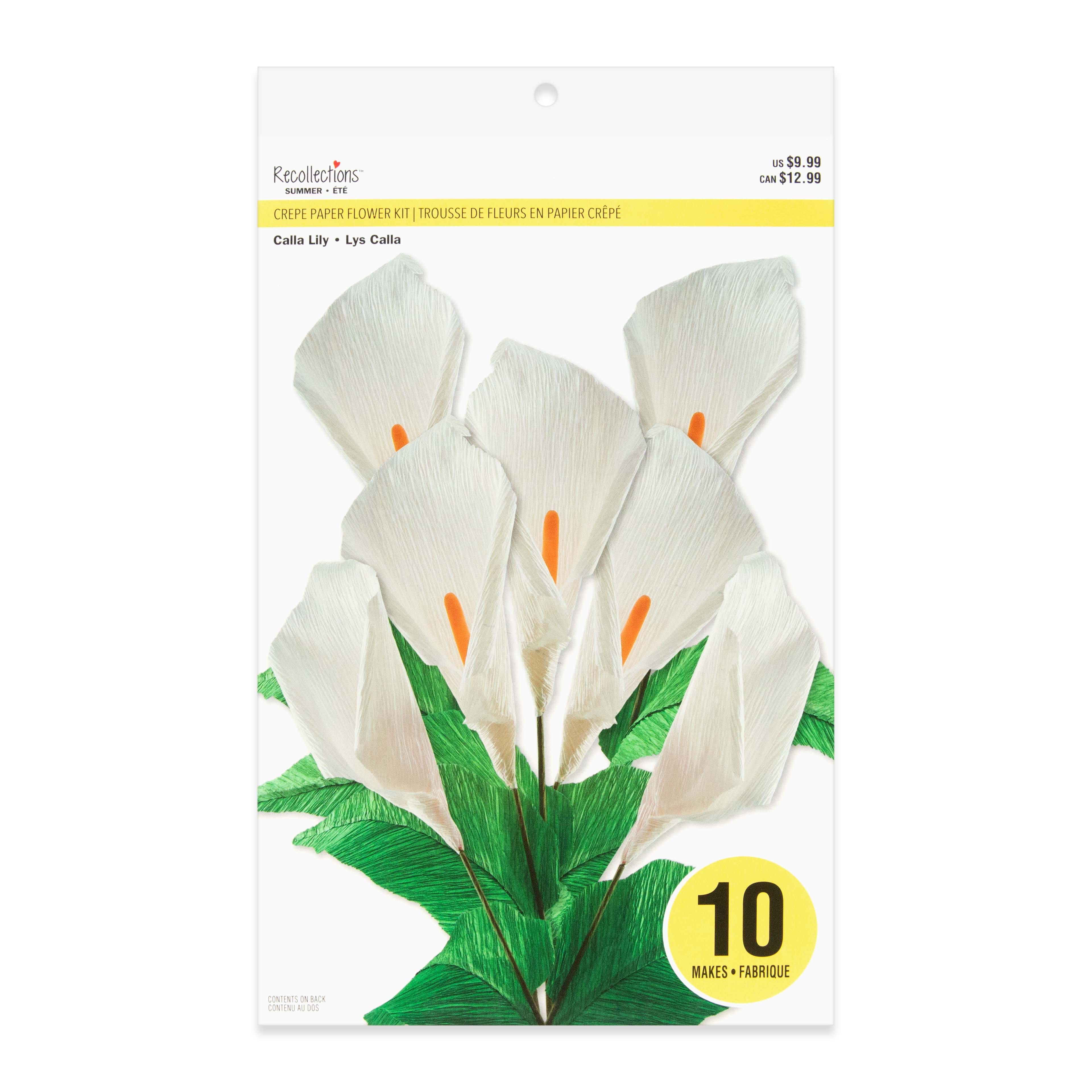 Small Calla Lily Crepe Paper Flower Kit by Recollections&#x2122;