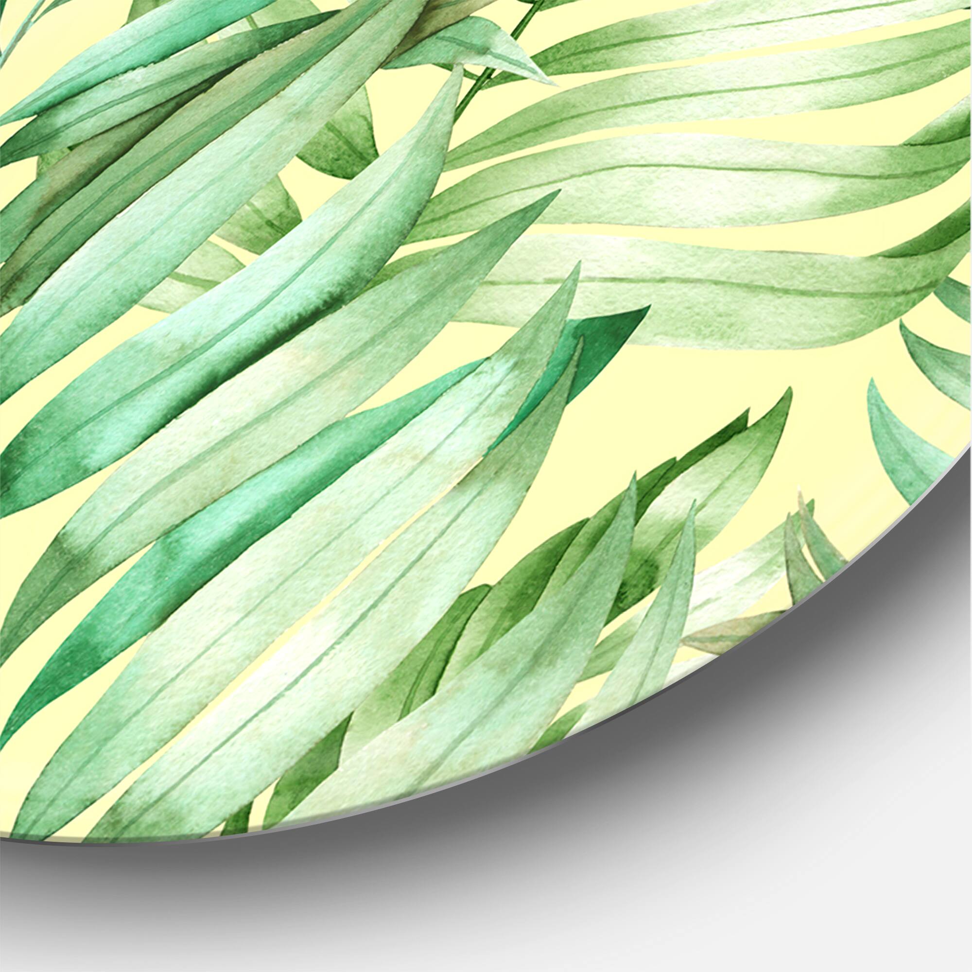 Designart - Tropical Leaves of Monstera - Tropical Metal Circle Wall Art