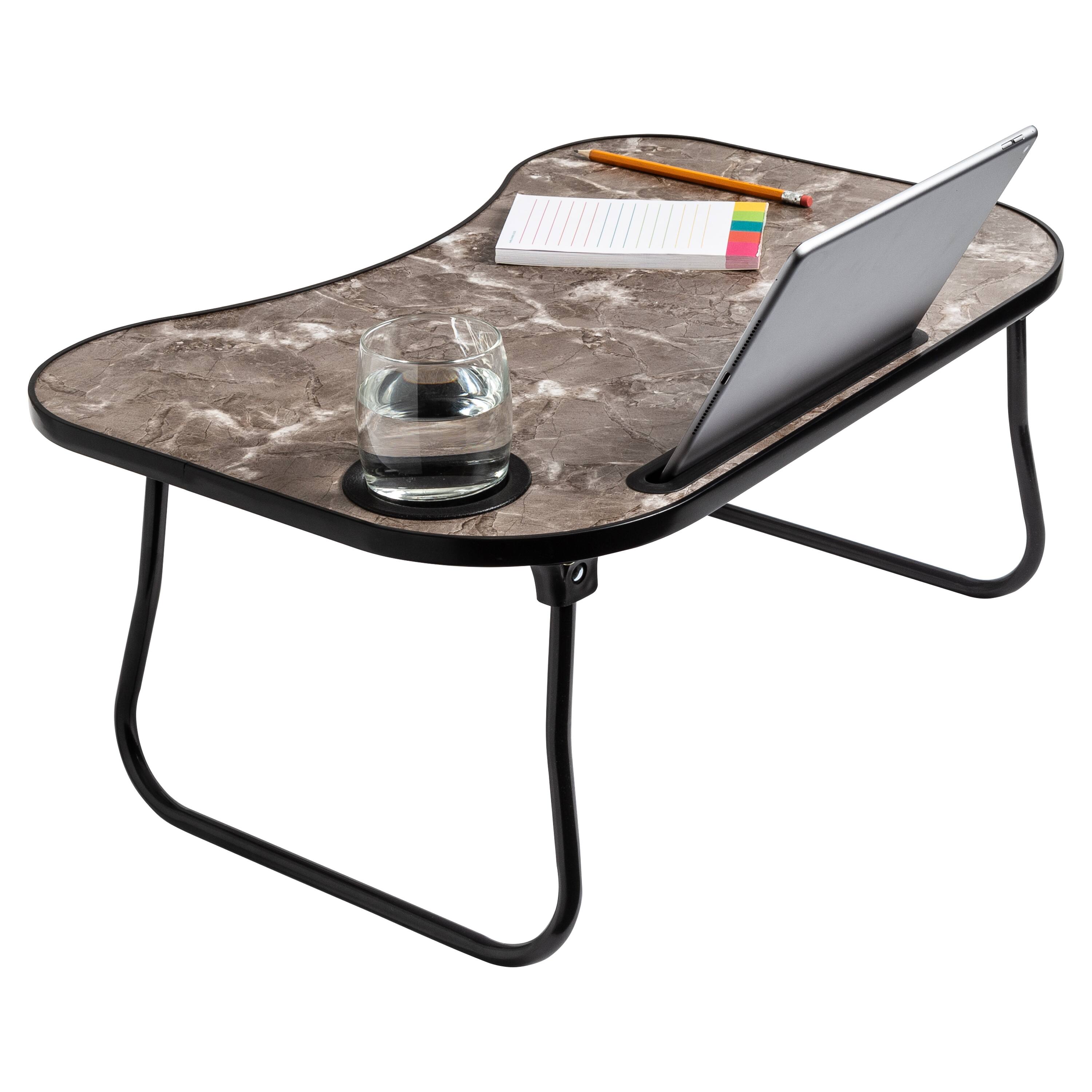 Honey Can Do Black & Faux Marble Collapsible Folding Lap Desk