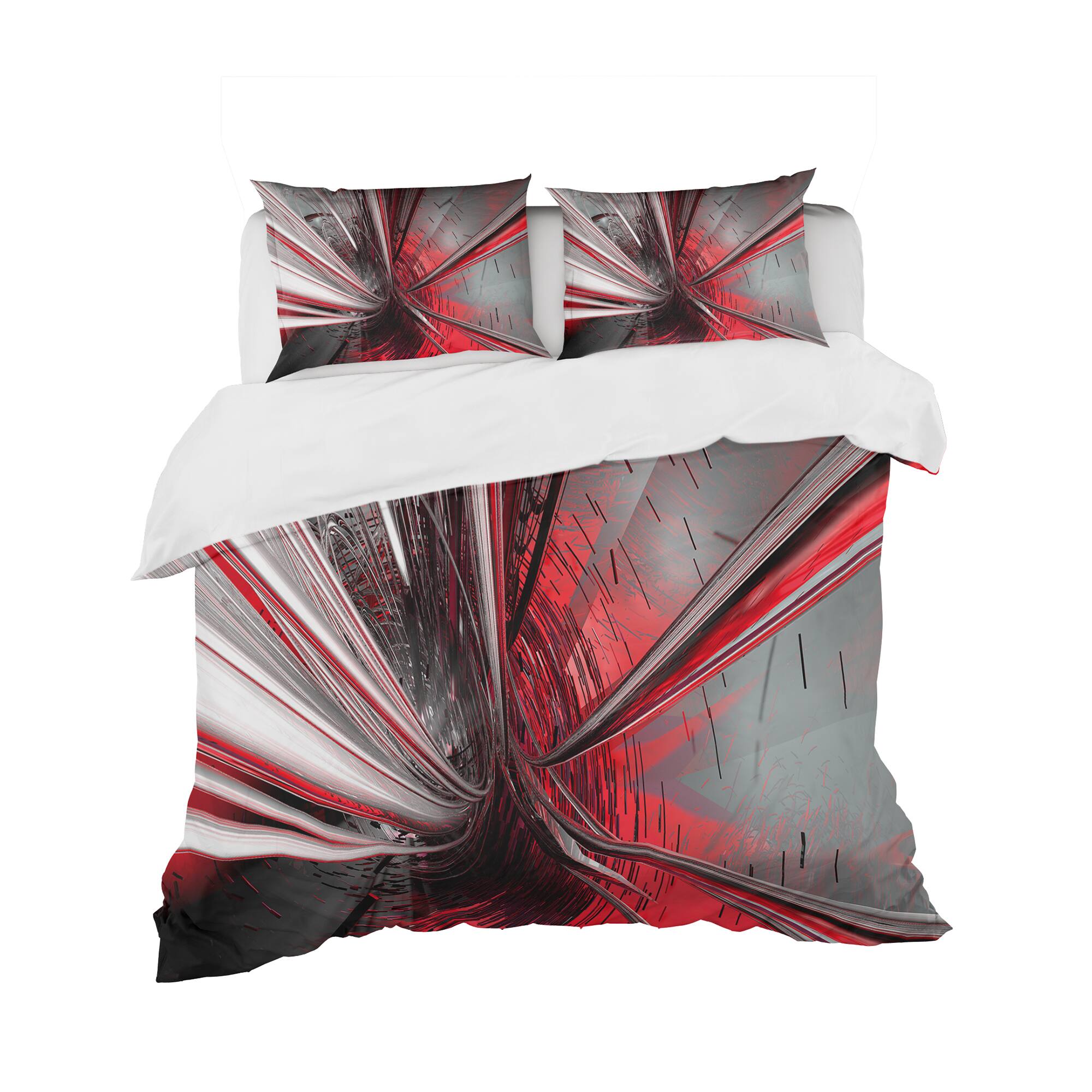 Designart &#x27;Fractal 3D Deep into Middle&#x27; Modern &#x26; Contemporary Bedding Set - Duvet Cover &#x26; Shams