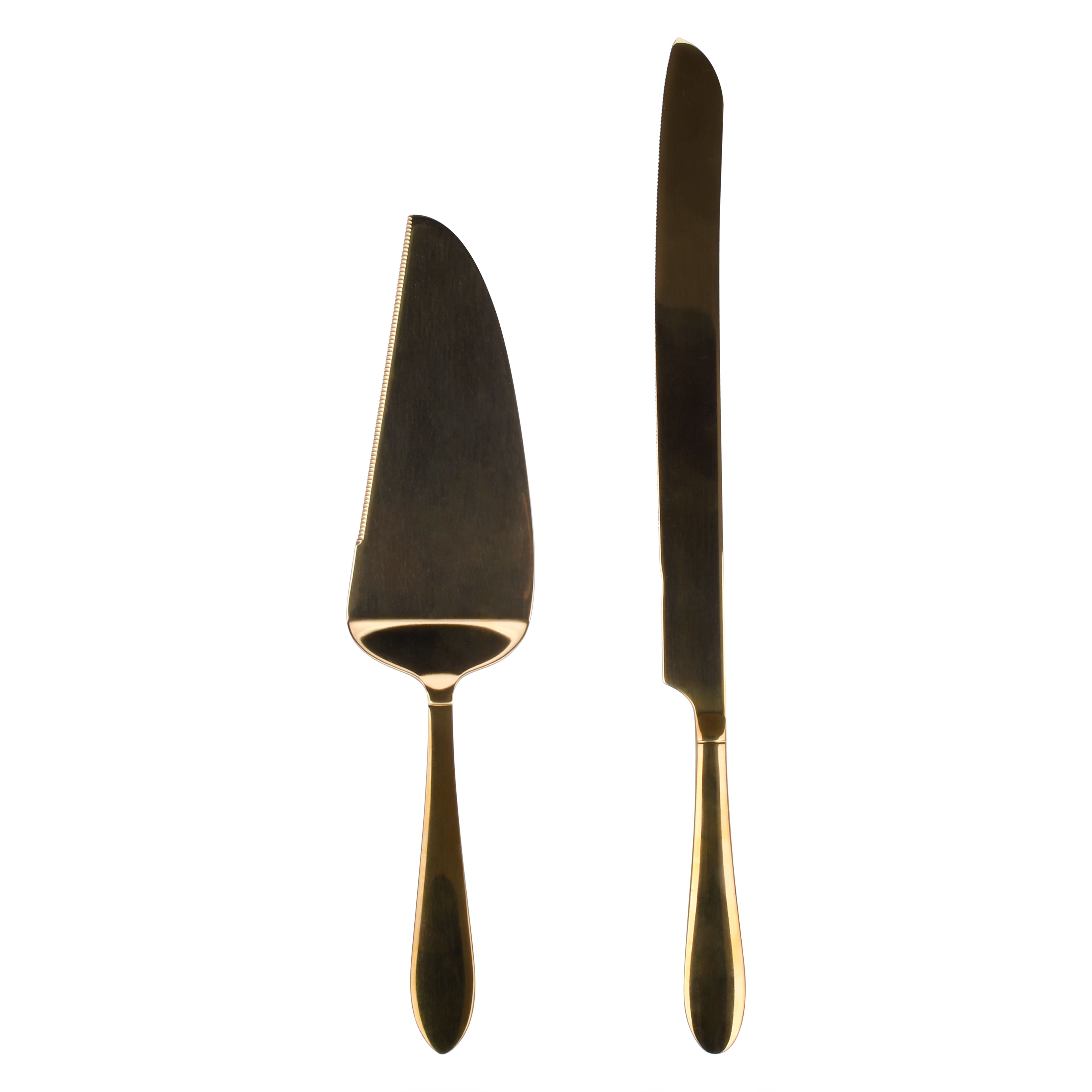 Gold-Finished Stainless Steel Cake Knife & Server Set by Celebrate It™