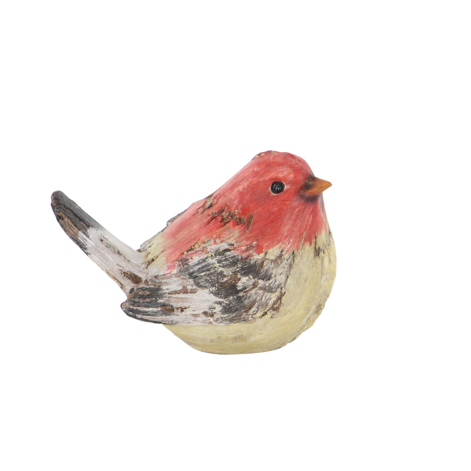 9" Multicolor Rustic Polystone Bird Sculpture Set