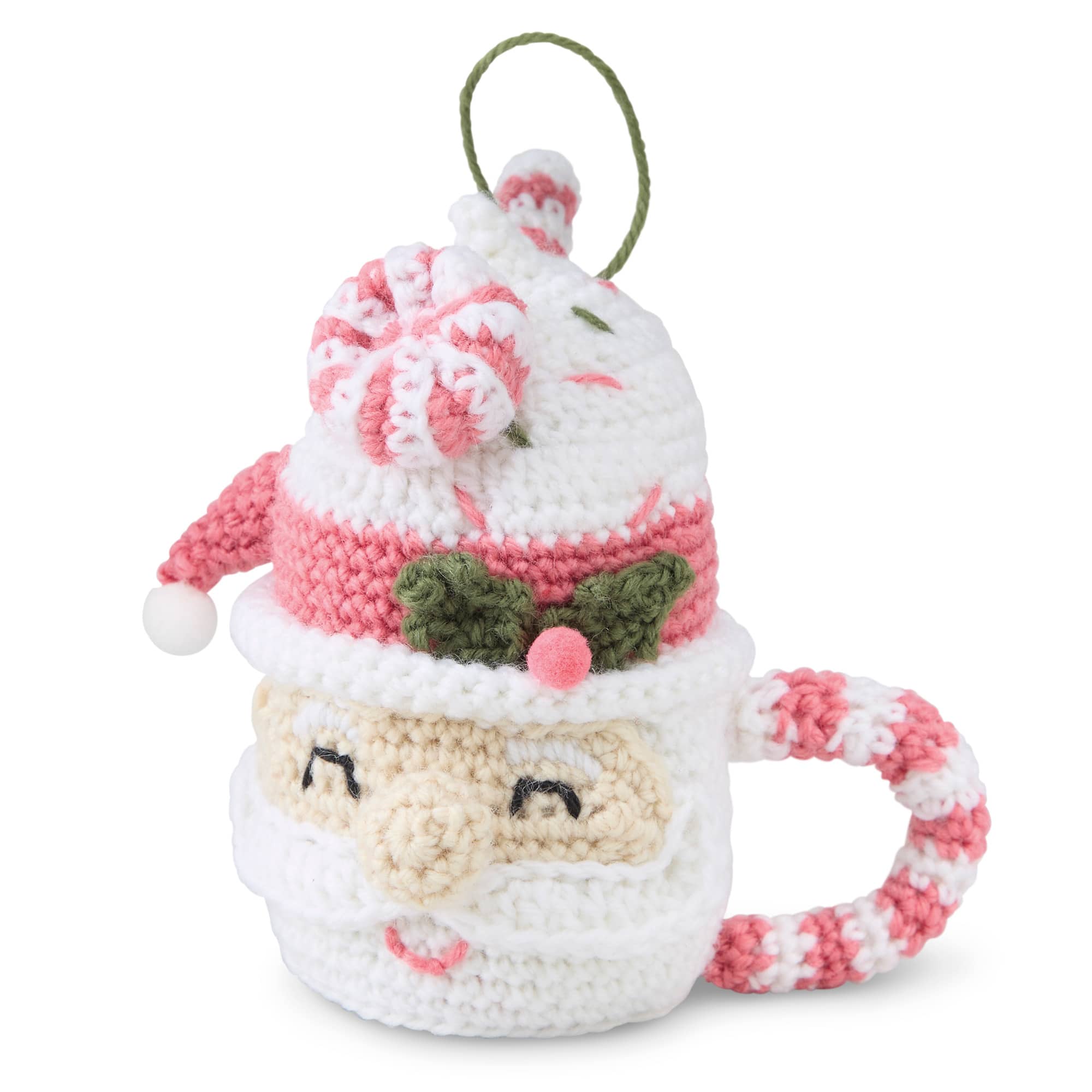 Intermediate Santa Mug Mocha Amigurumi Crochet Ornament Kit by Loops &#x26; Threads&#xAE;