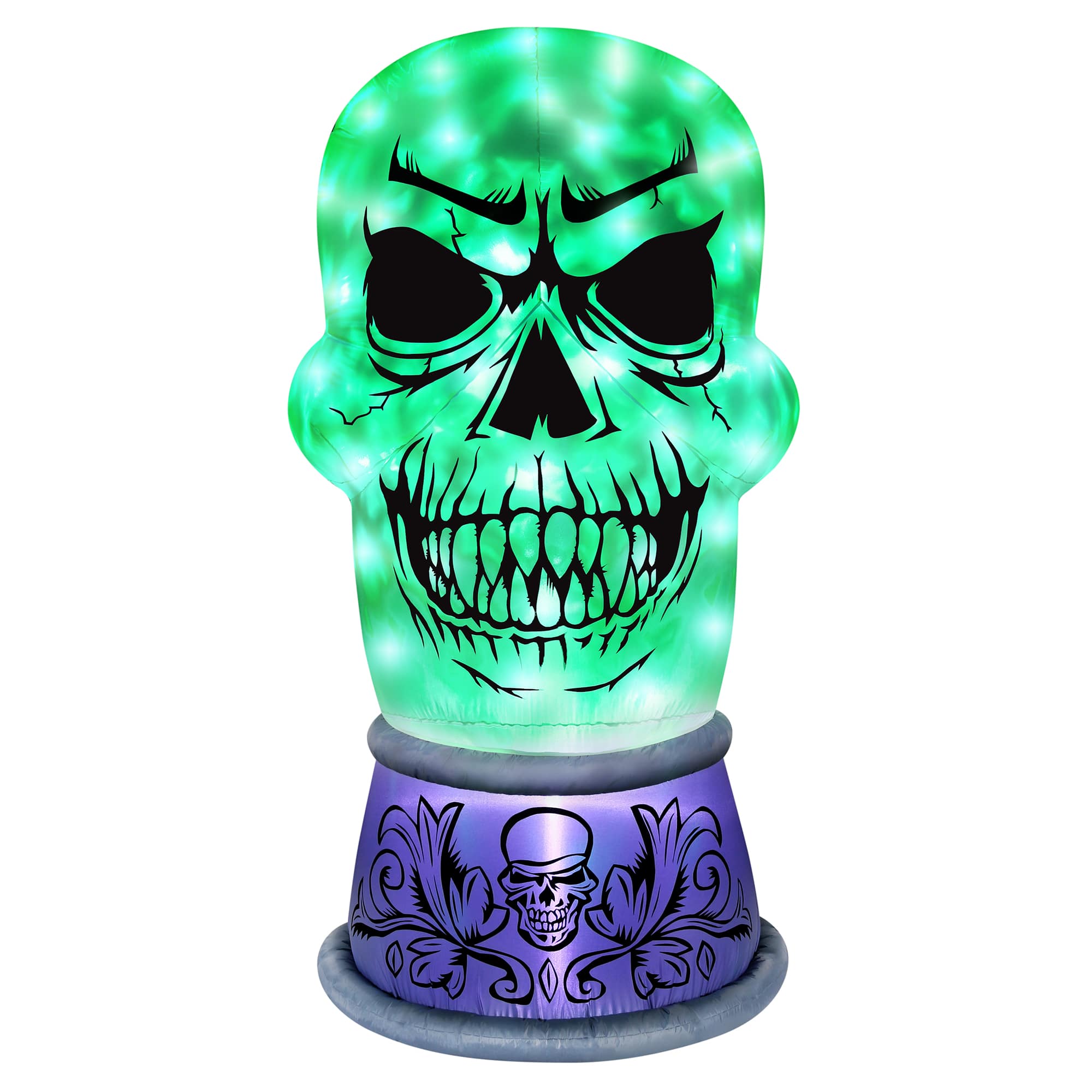 6ft. Airflowz Inflatable Halloween Skull with Swirling Lights