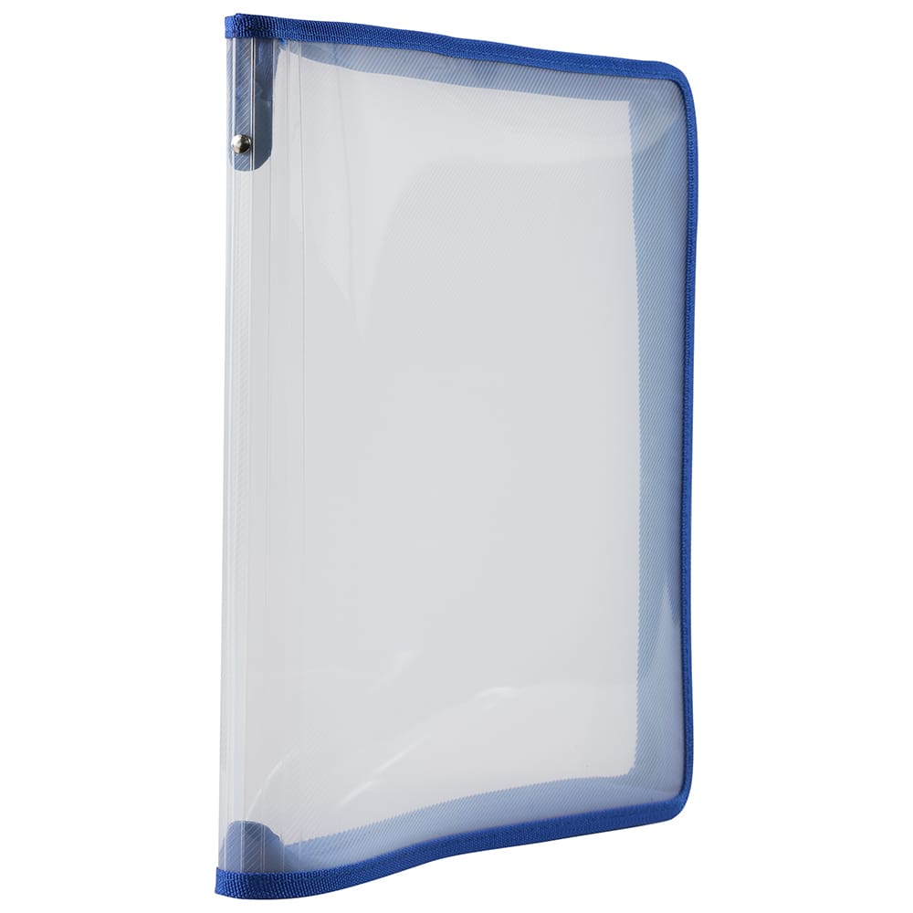 JAM Paper Blue Plastic Portfolio with Zip Closure Michaels