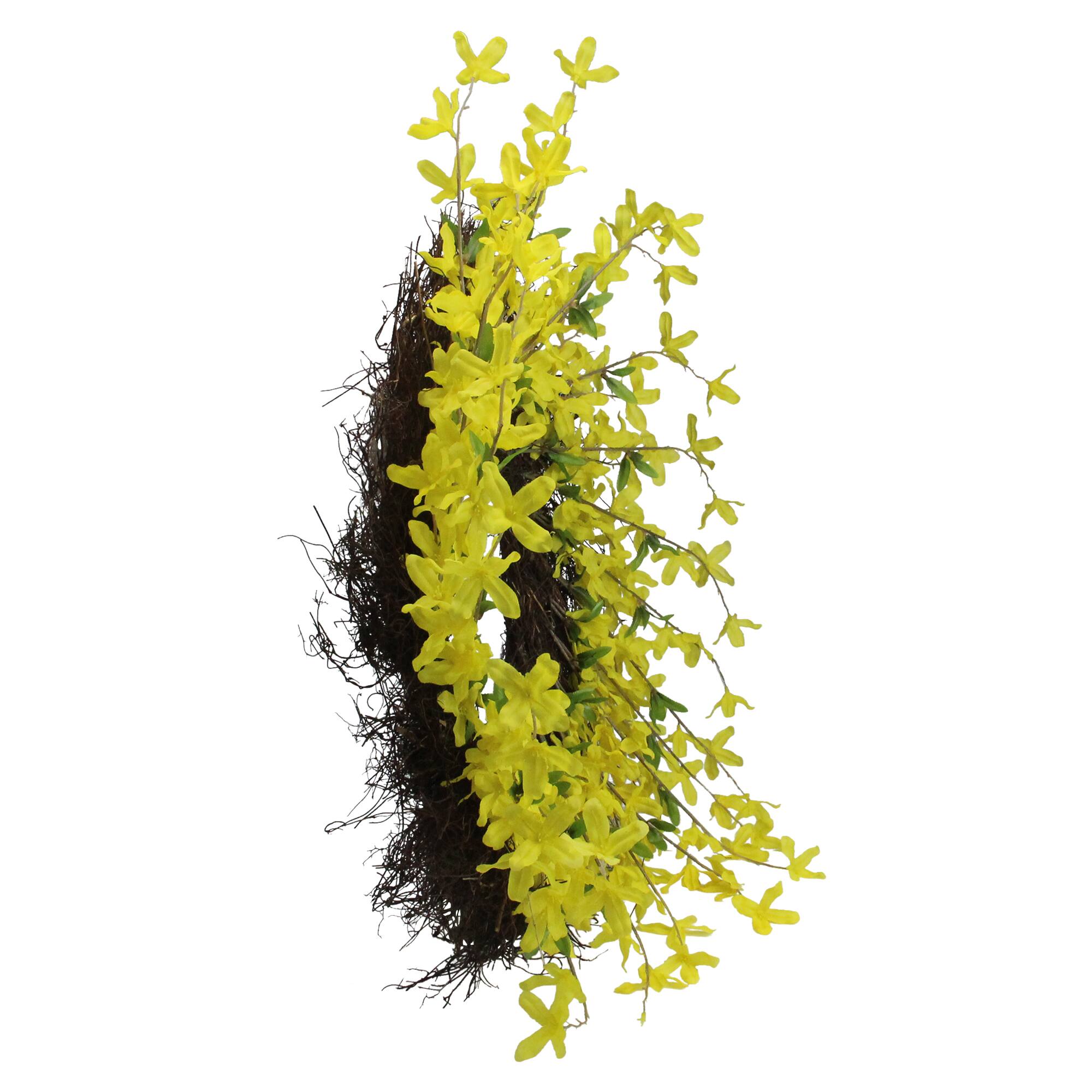 24" Yellow Forsythia & Grapevine Wreath