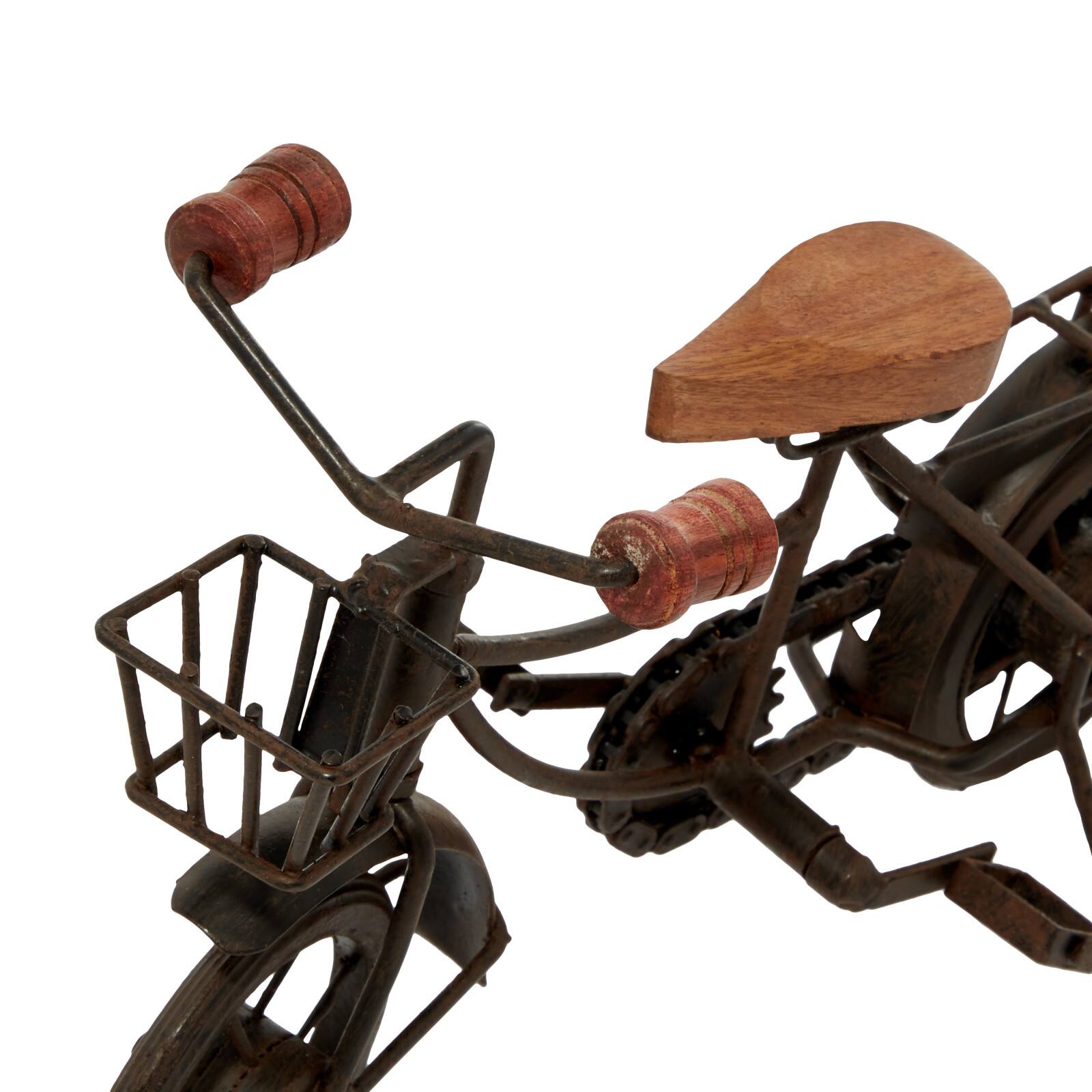 11.5" Black Metal Bike Tabletop Sculptures, 2ct.