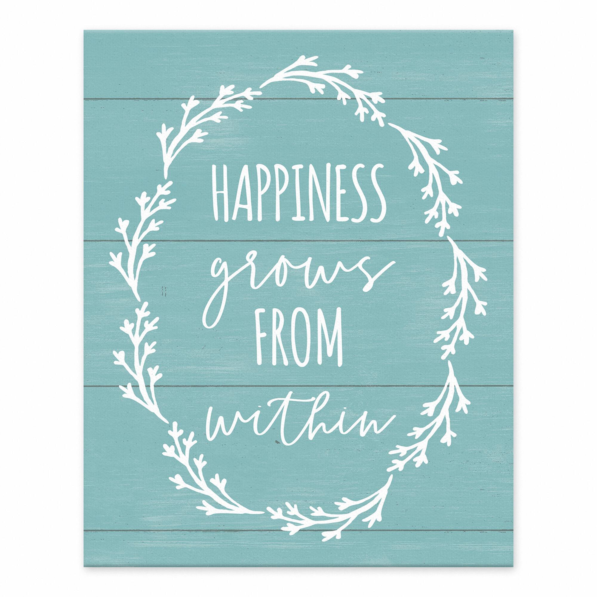 Happiness Grows from Within Tabletop Canvas Art