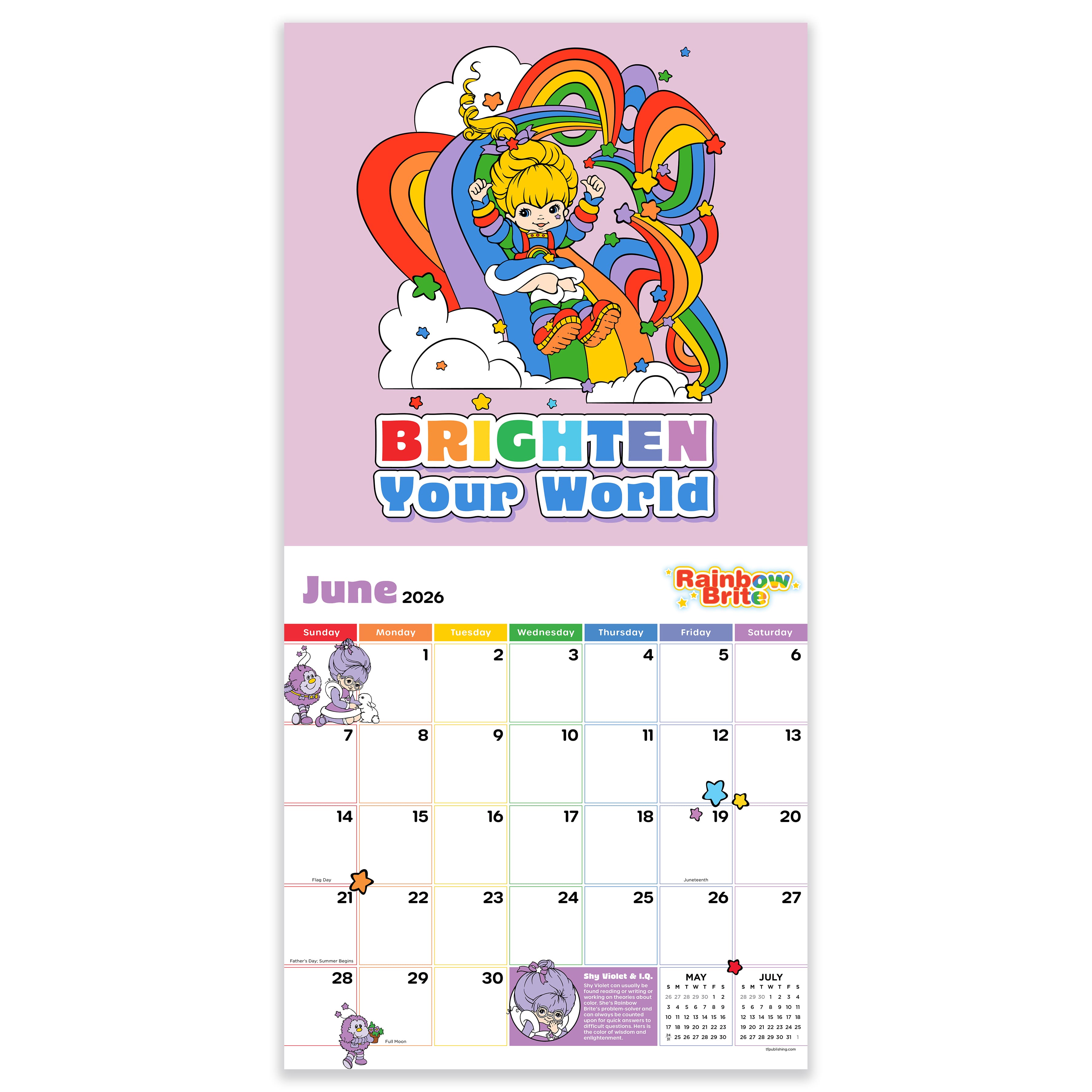 2026 Rainbow Brite Wall Calendar