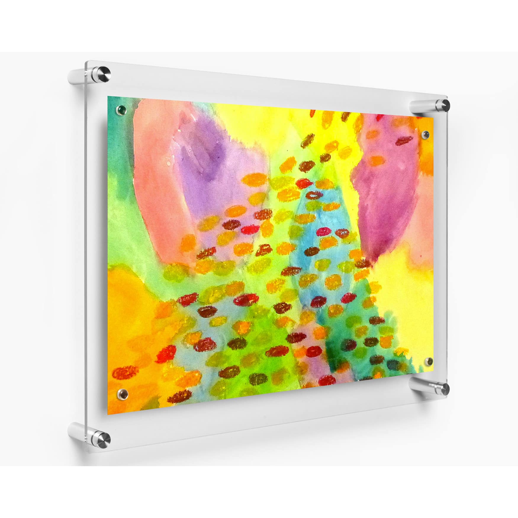 Wexel Art Easy Change Acrylic Floating Frame With Silver Hardware