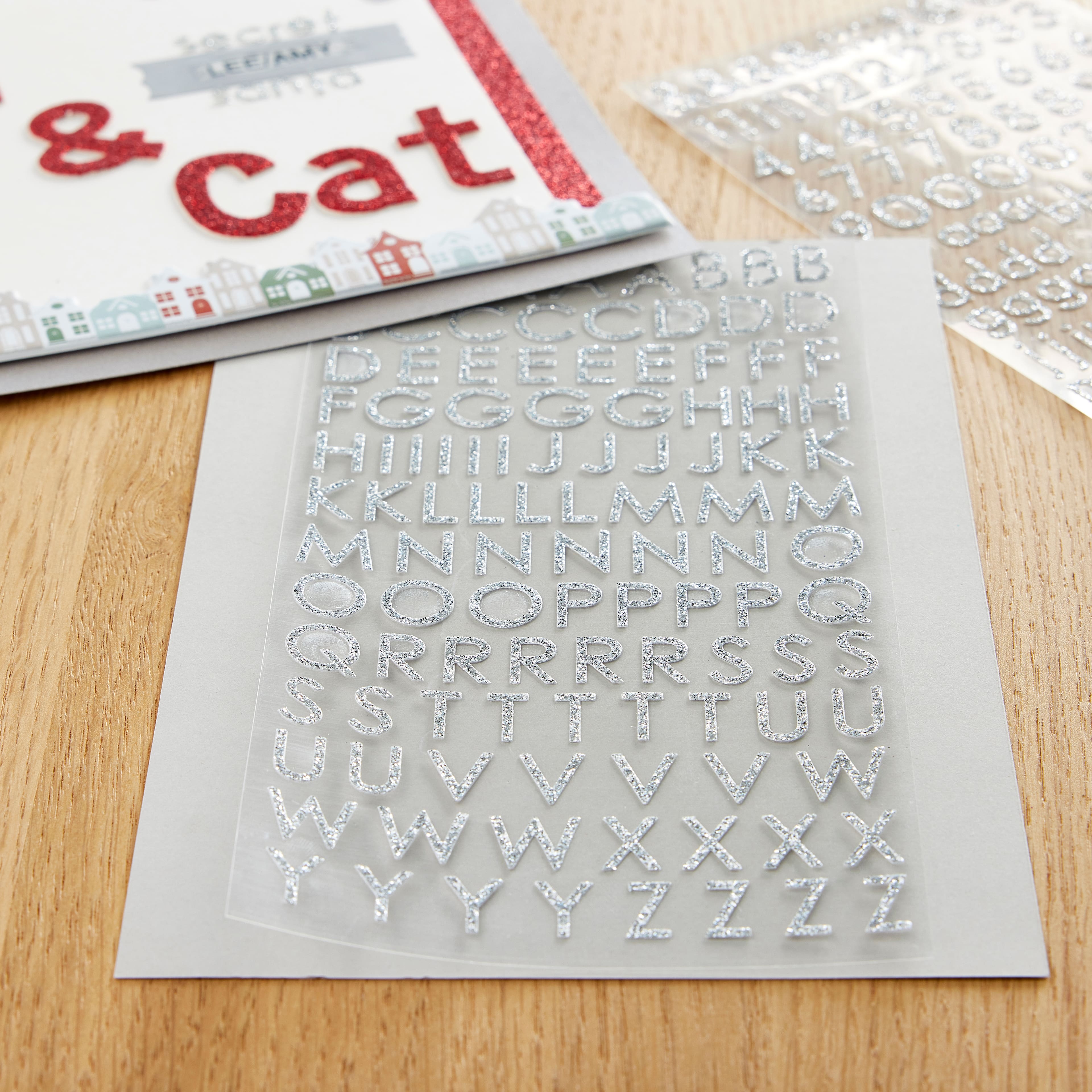 12 Pack: Glitter Block Alphabet Stickers by Recollections™