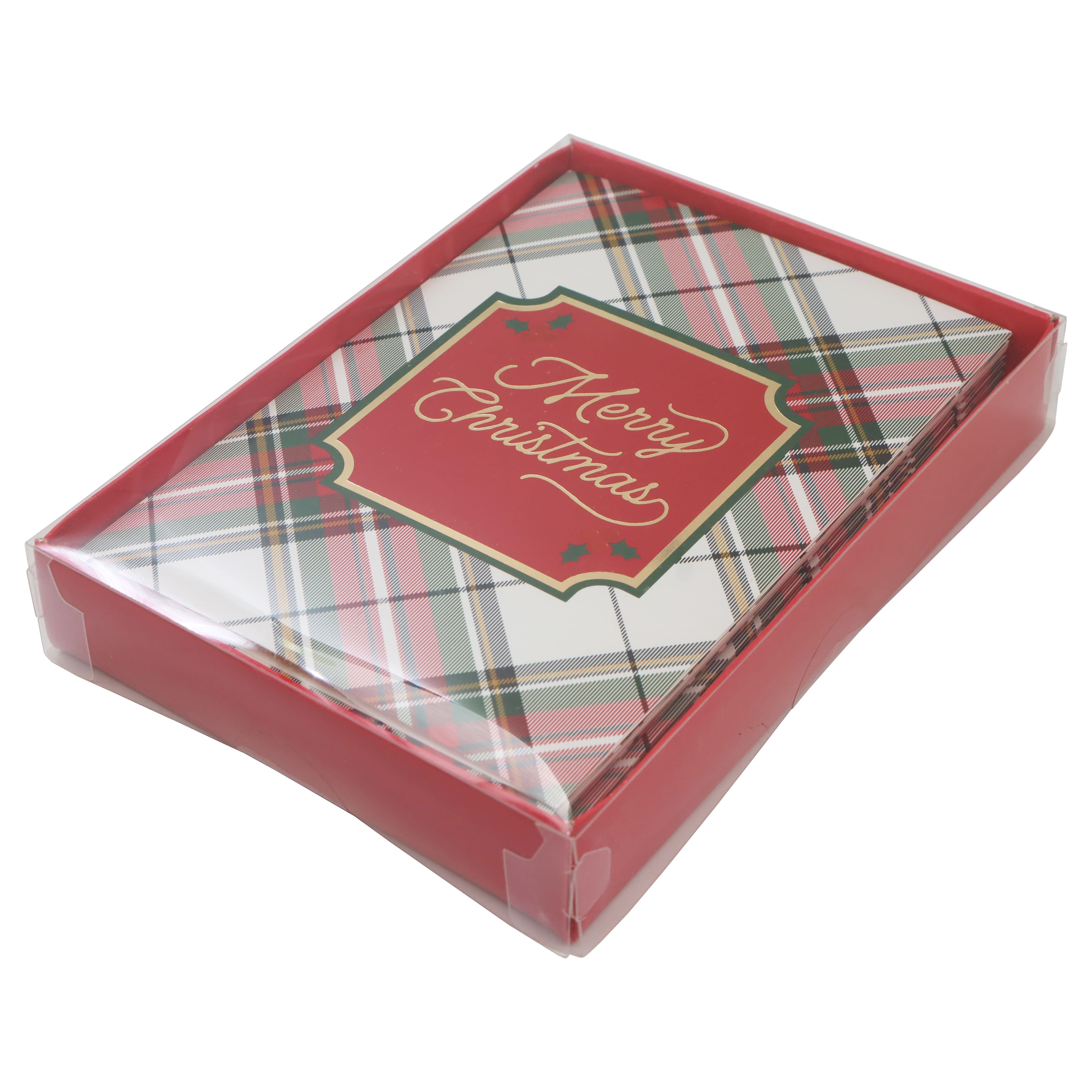 Merry Christmas Plaid Card &#x26; Envelope Set by Recollections&#x2122;