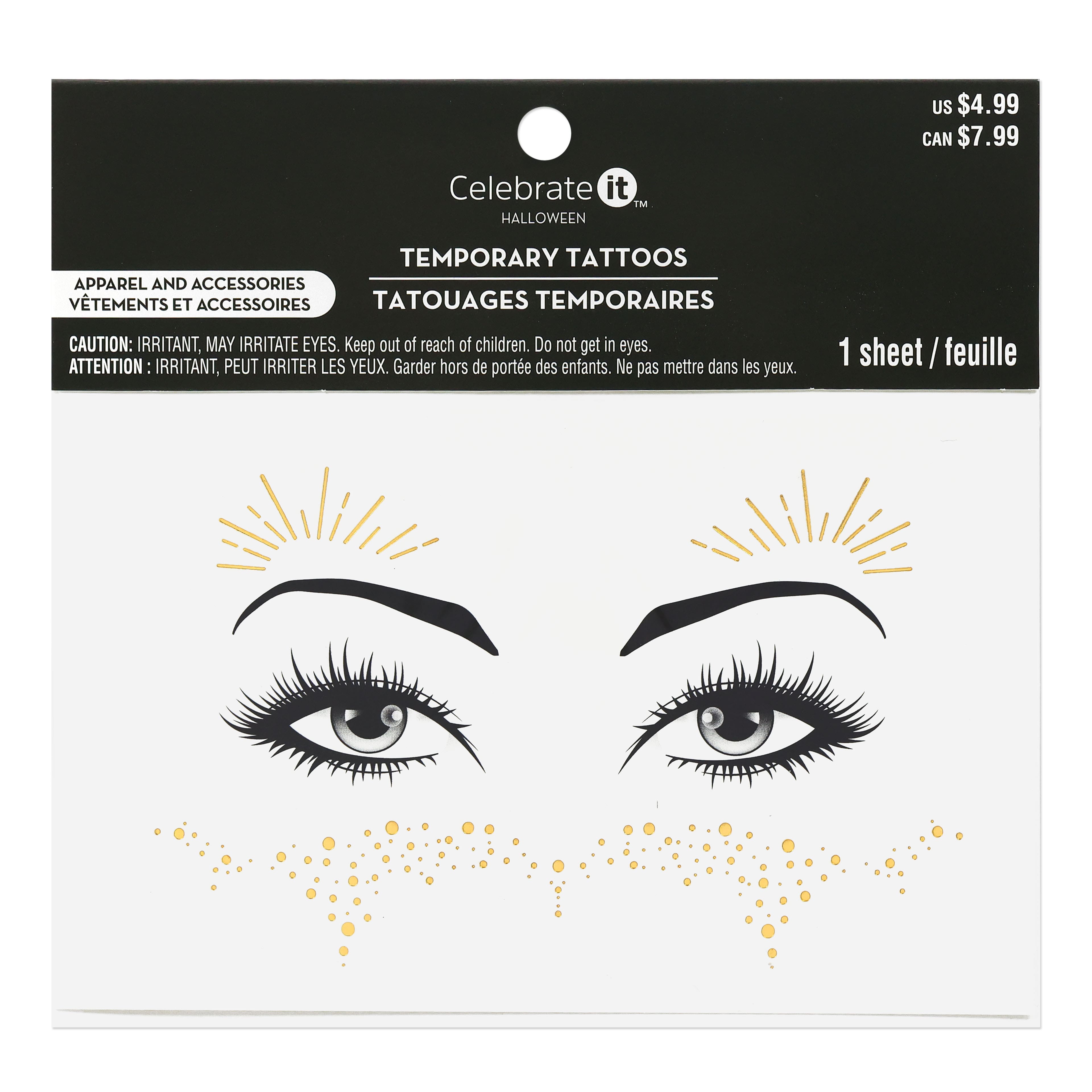 Halloween Temporary Face Tattoos by Celebrate It&#x2122;