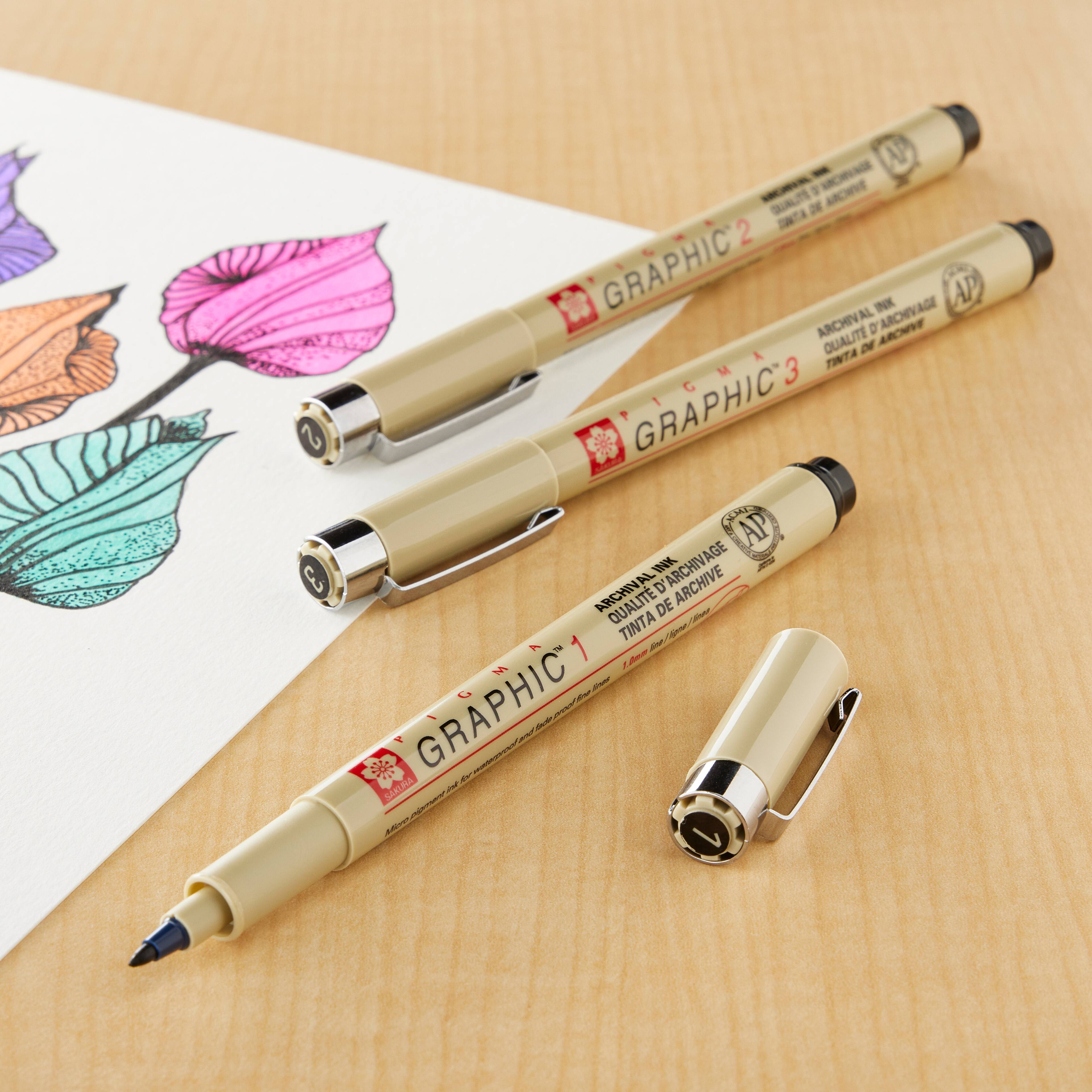 12 Packs: 3 ct. (36 total) Pigma® Graphic™ Black Pen Set