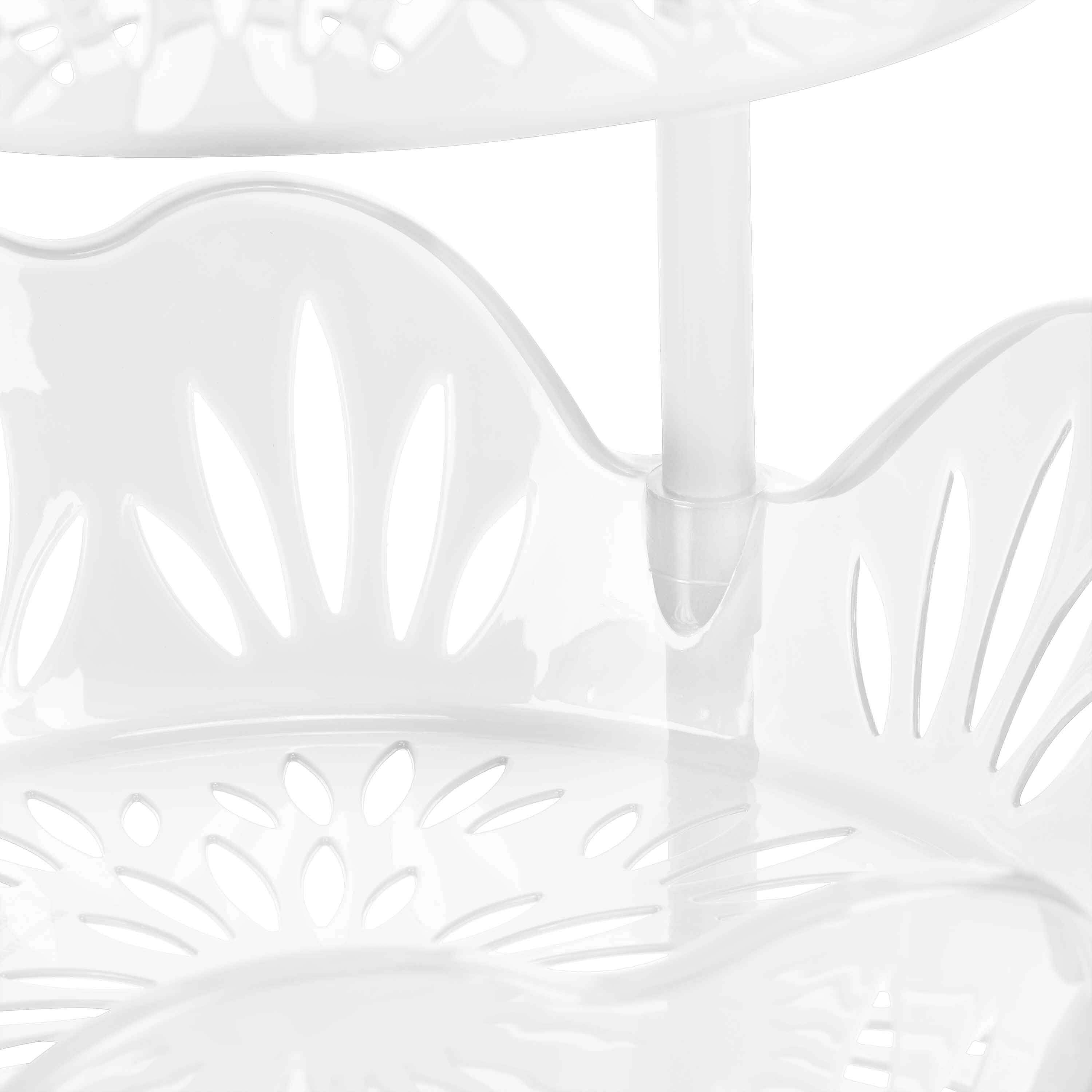 Kitchen Details White 4-Tier Large Basket Shelf