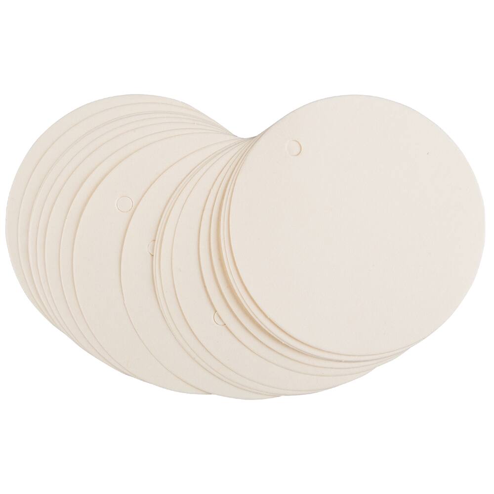 JAM Paper Ivory Circle Gift Tags, 20ct.