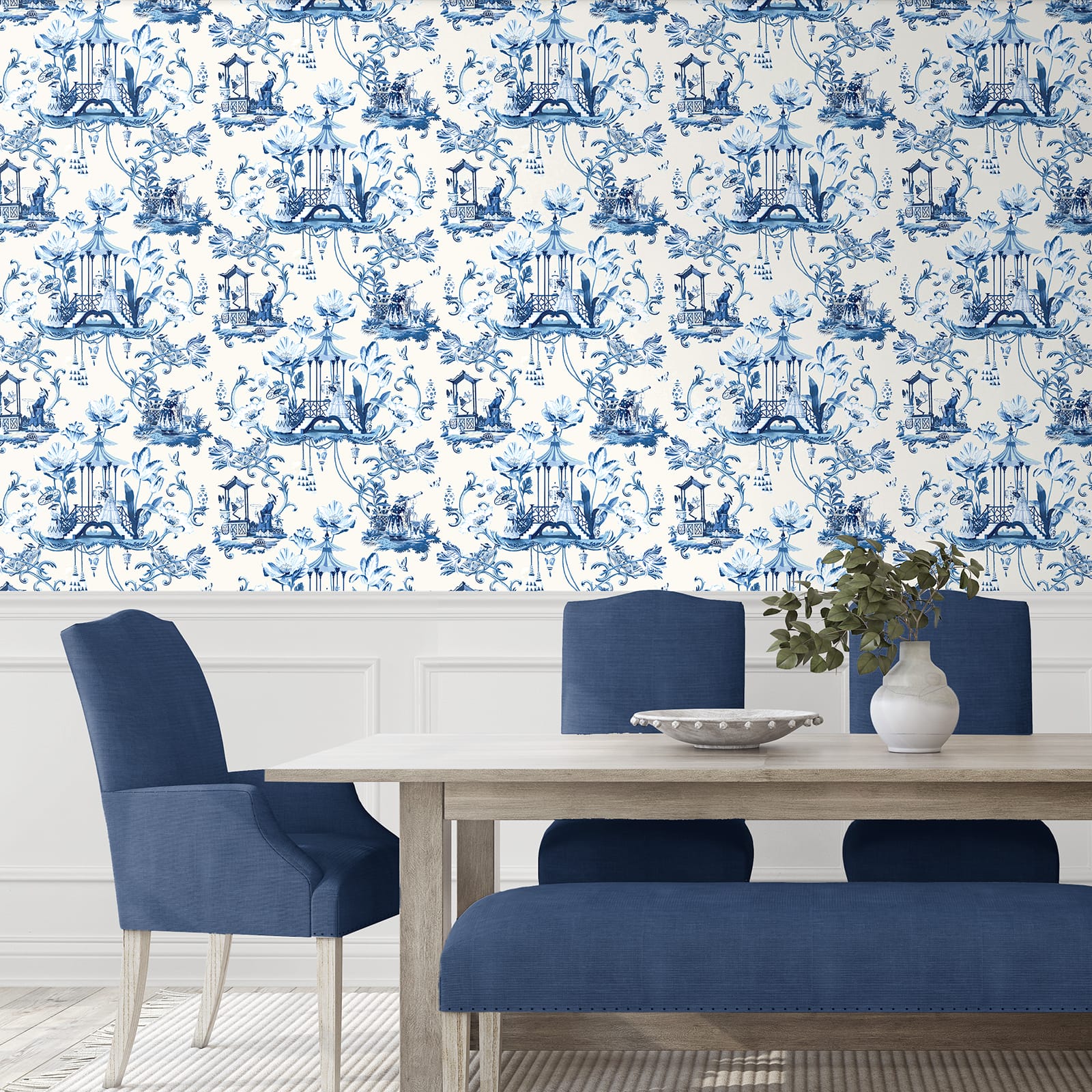 Harrison Howard East of the Moon Delft Peel & Stick Wallpaper