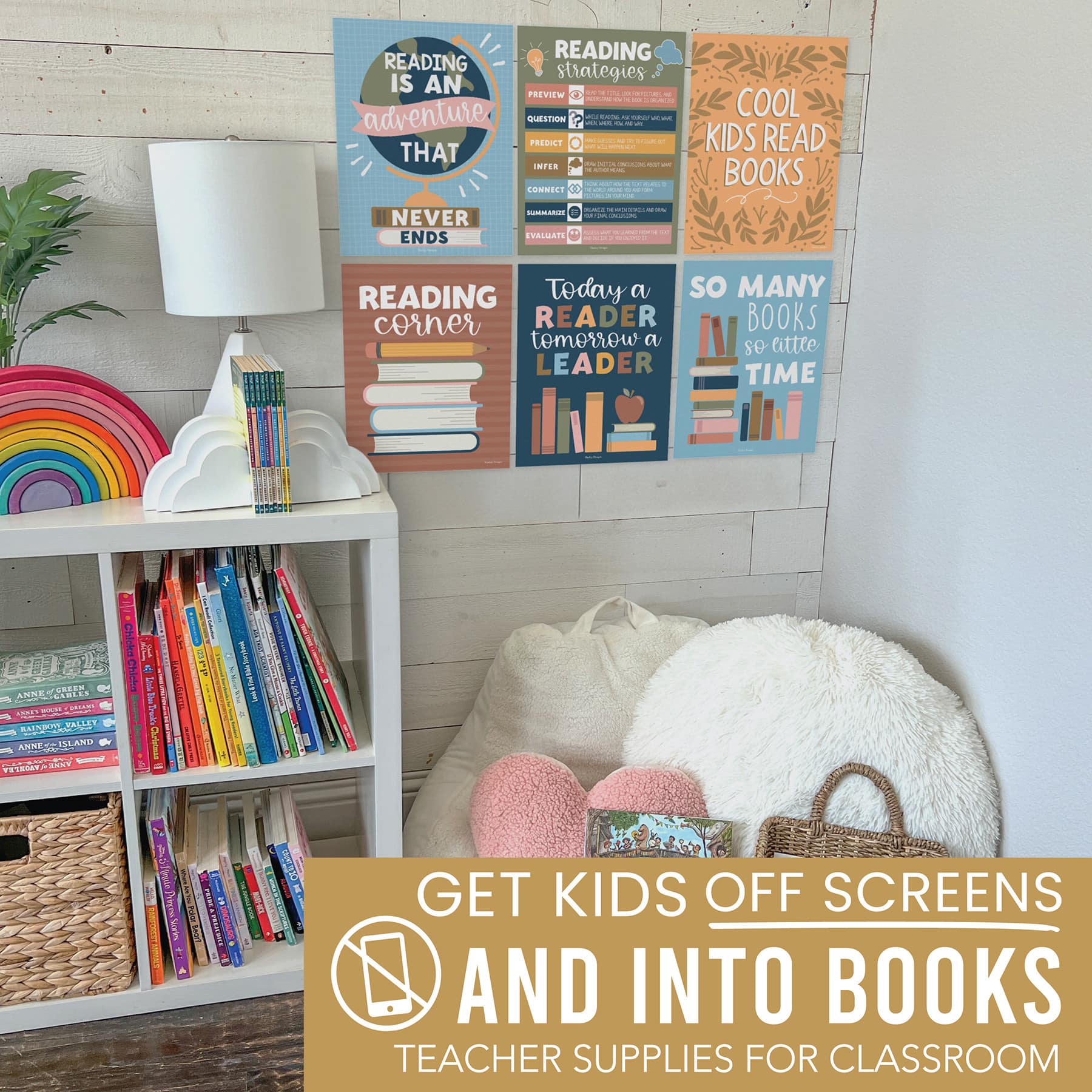 Hadley Designs 11" x 14" Colorful Pastel Reading Posters Set