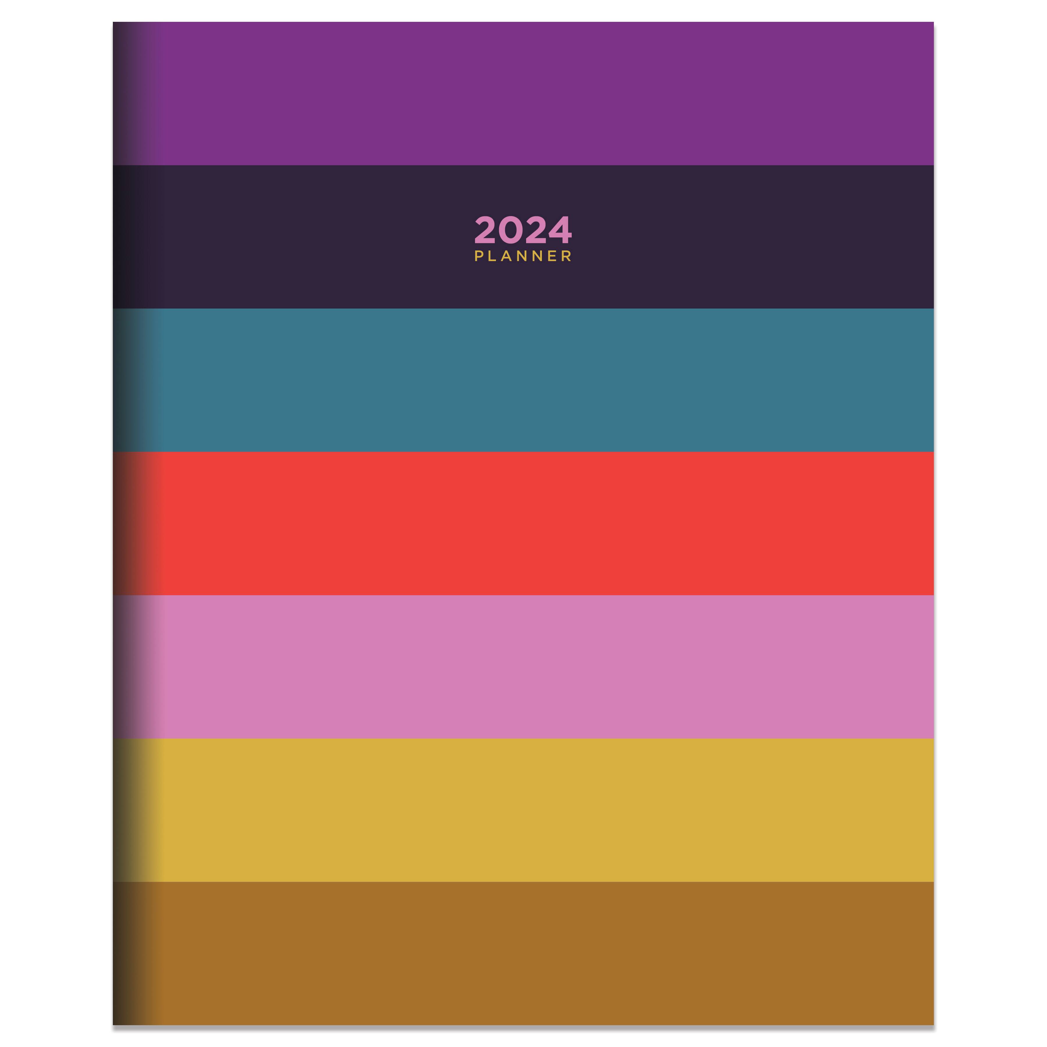 TF Publishing Large 2024 Bali Stripe Monthly Planner