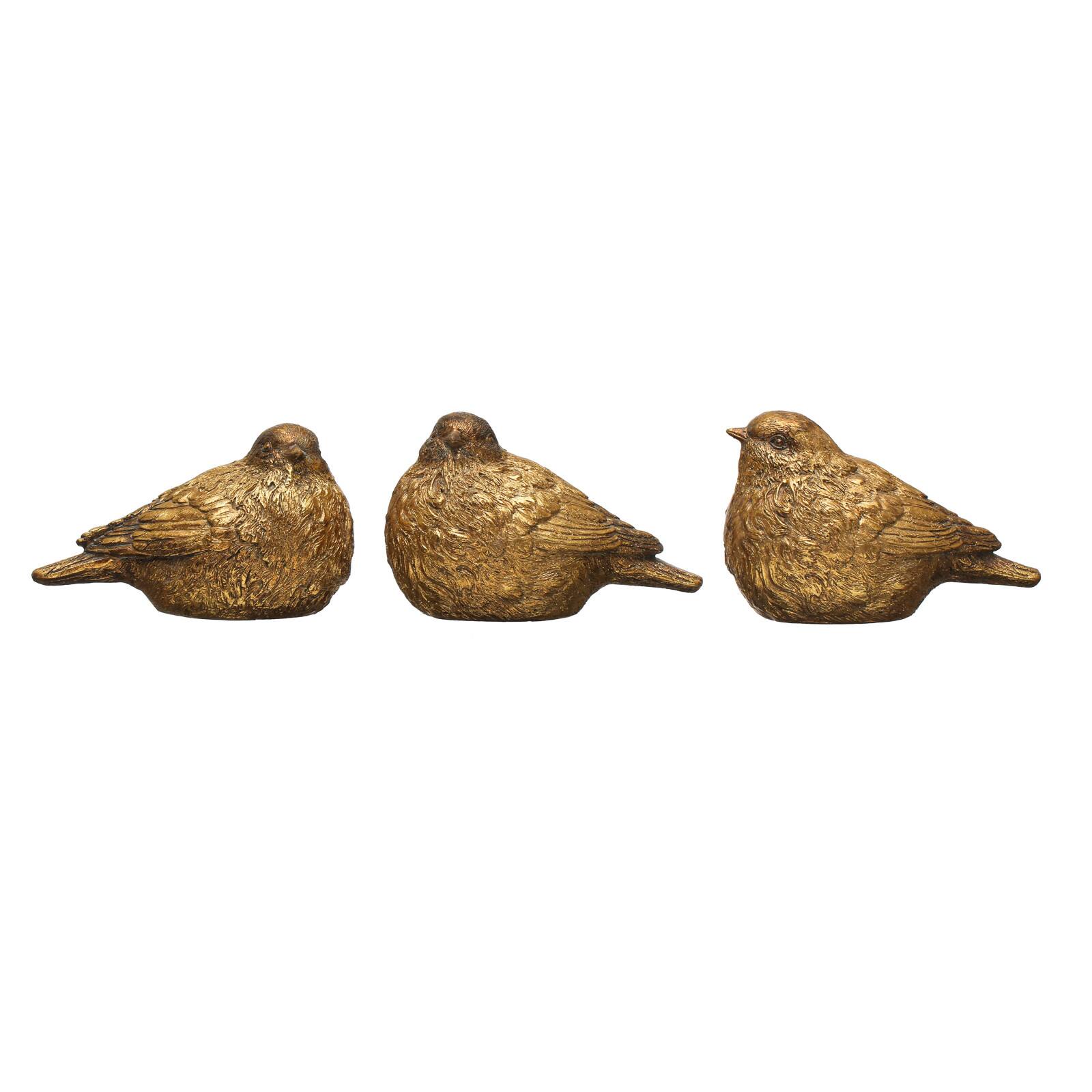 Hello Honey&#xAE; 5.5&#x22; Gold Birds Decoration Set