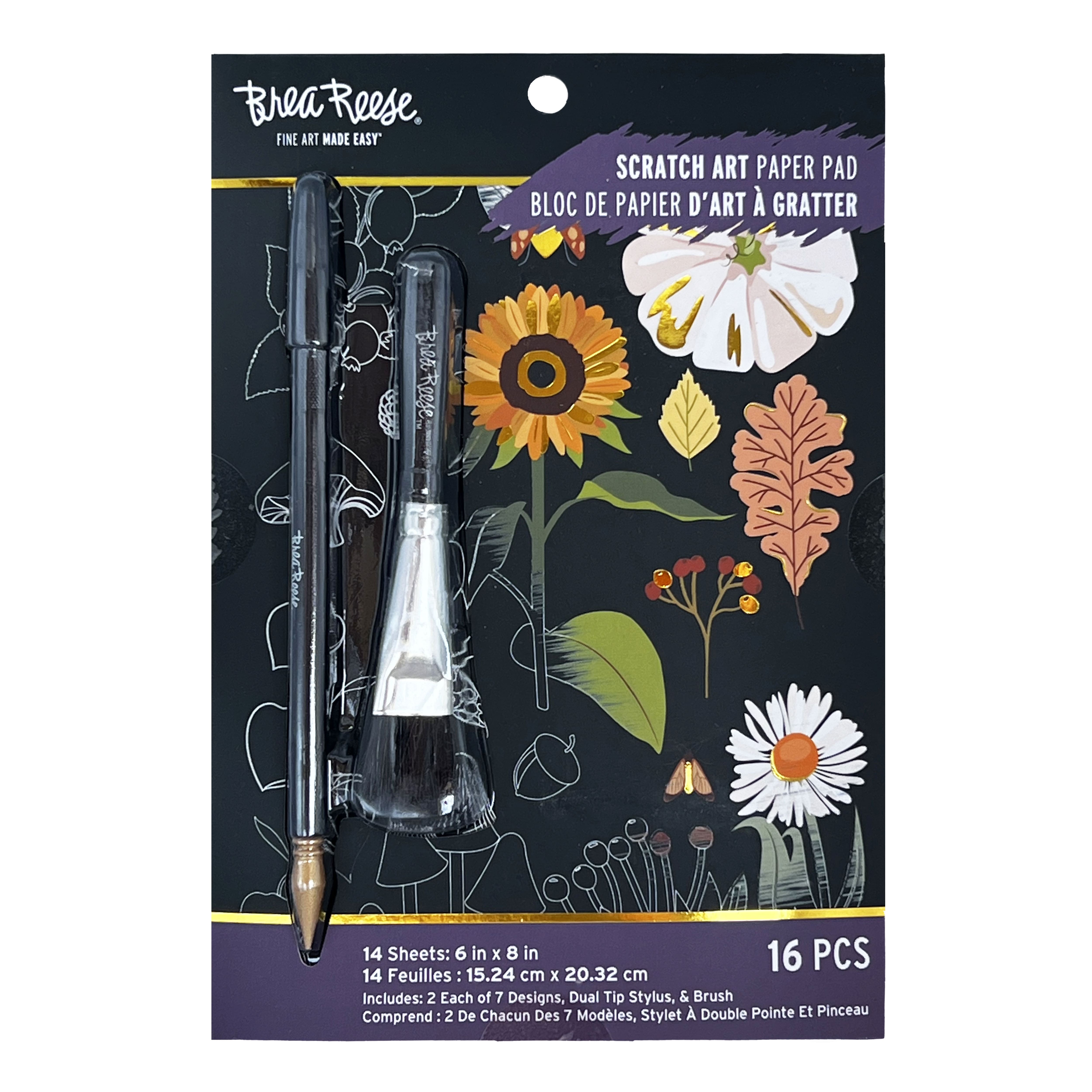 Brea Reese™ 6" x 8" Fall Foraging Scratch Art Paper Pad