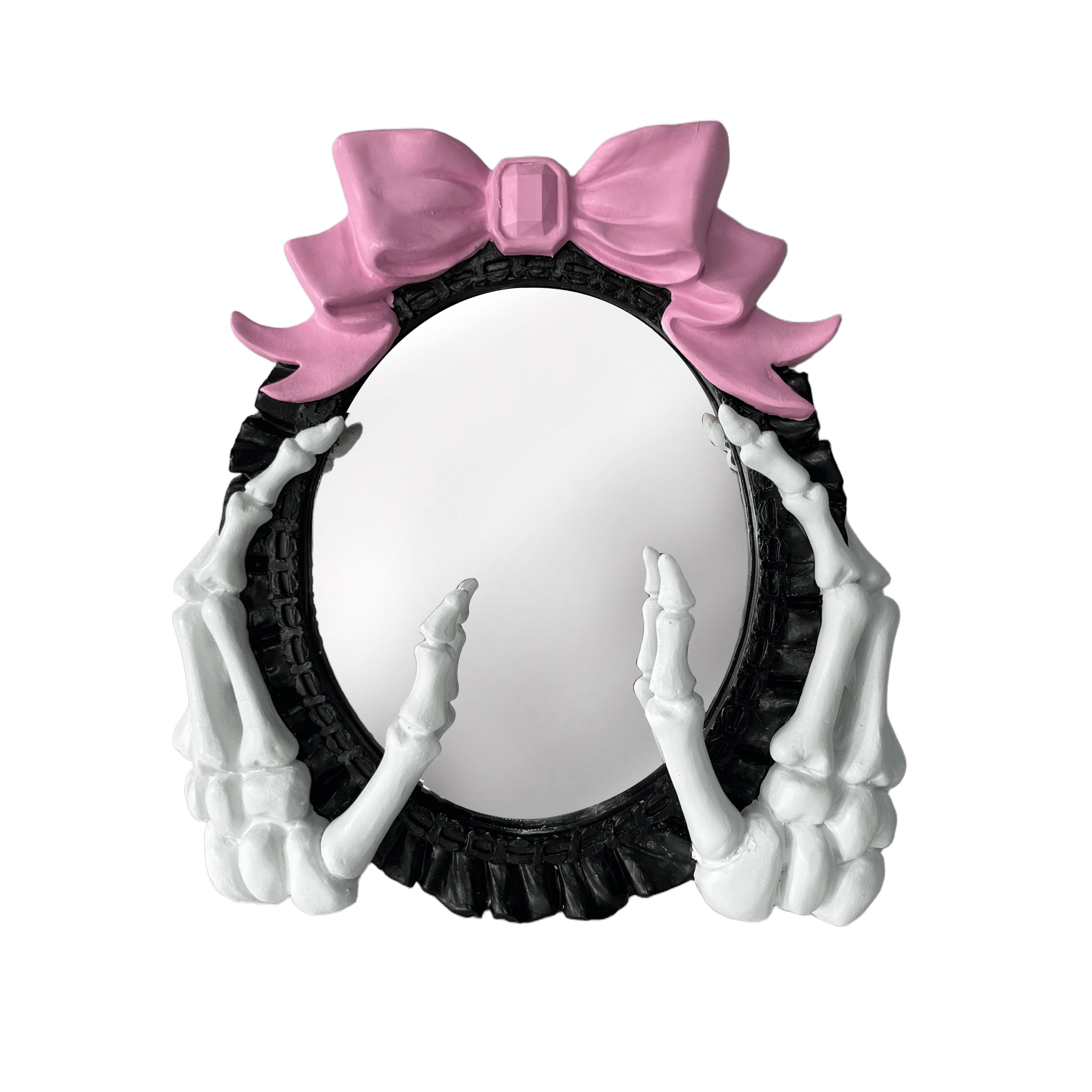 Miroir de table en forme de main squelette de 7,75 pouces par Ashland