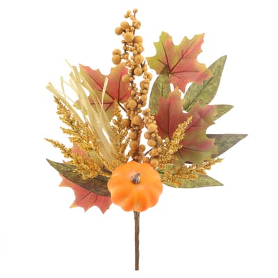 Orange Pumpkin & Maple Leaf Spray by Ashland® | Michaels