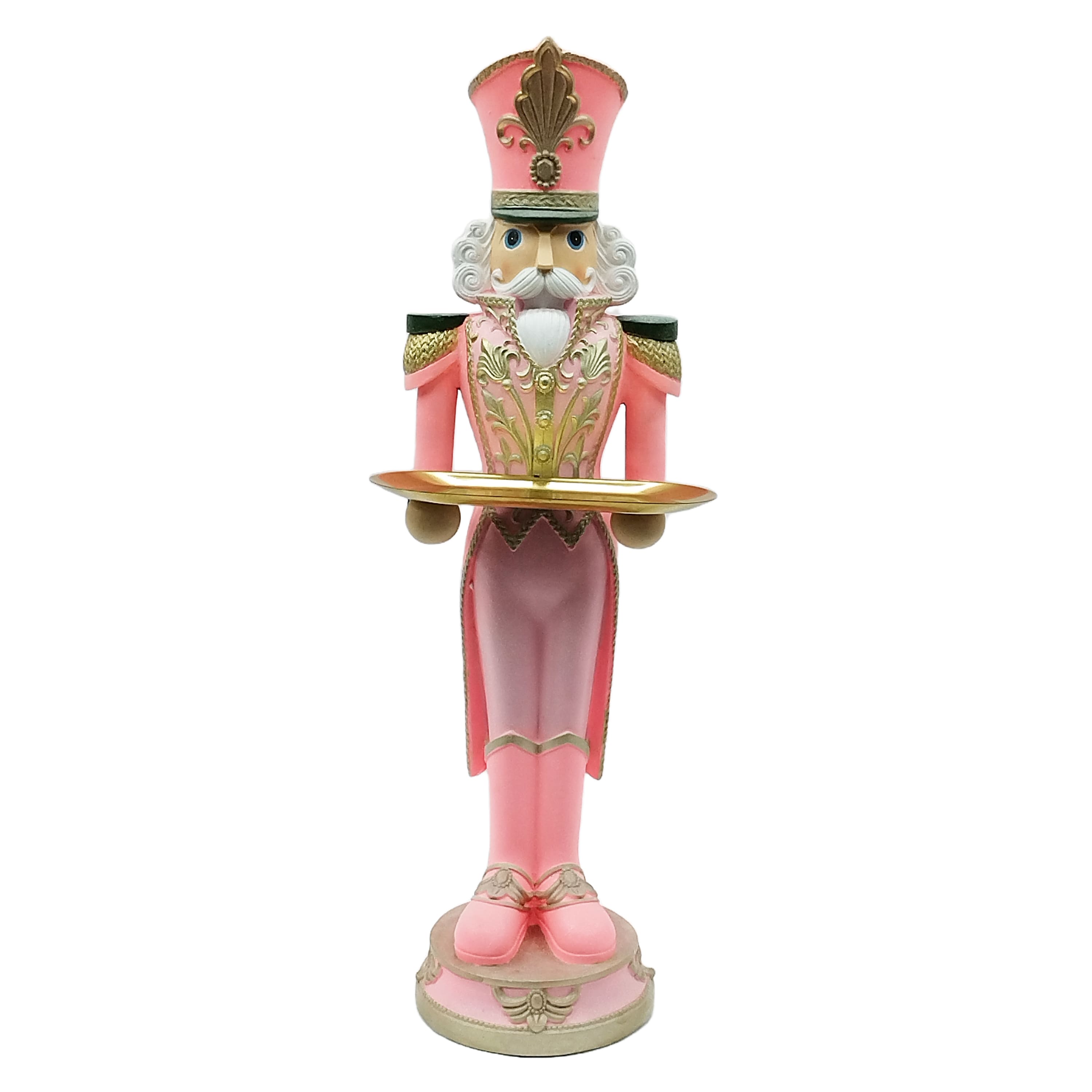 35&#x22; Pink Nutcracker with Tray Tabletop D&#xE9;cor by Ashland&#xAE;