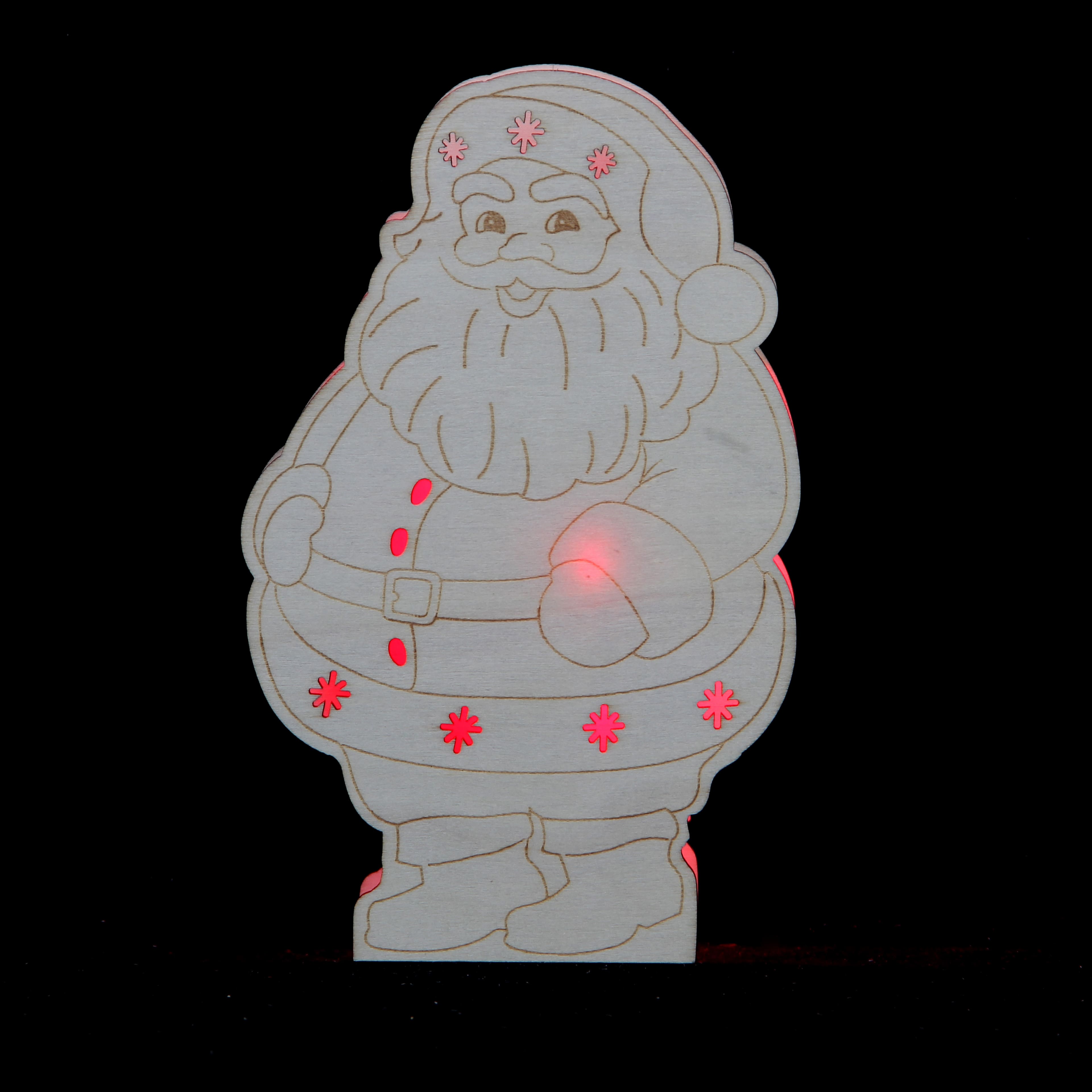 6.5&#x22; DIY Santa LED Wood D&#xE9;cor by Make Market&#xAE;