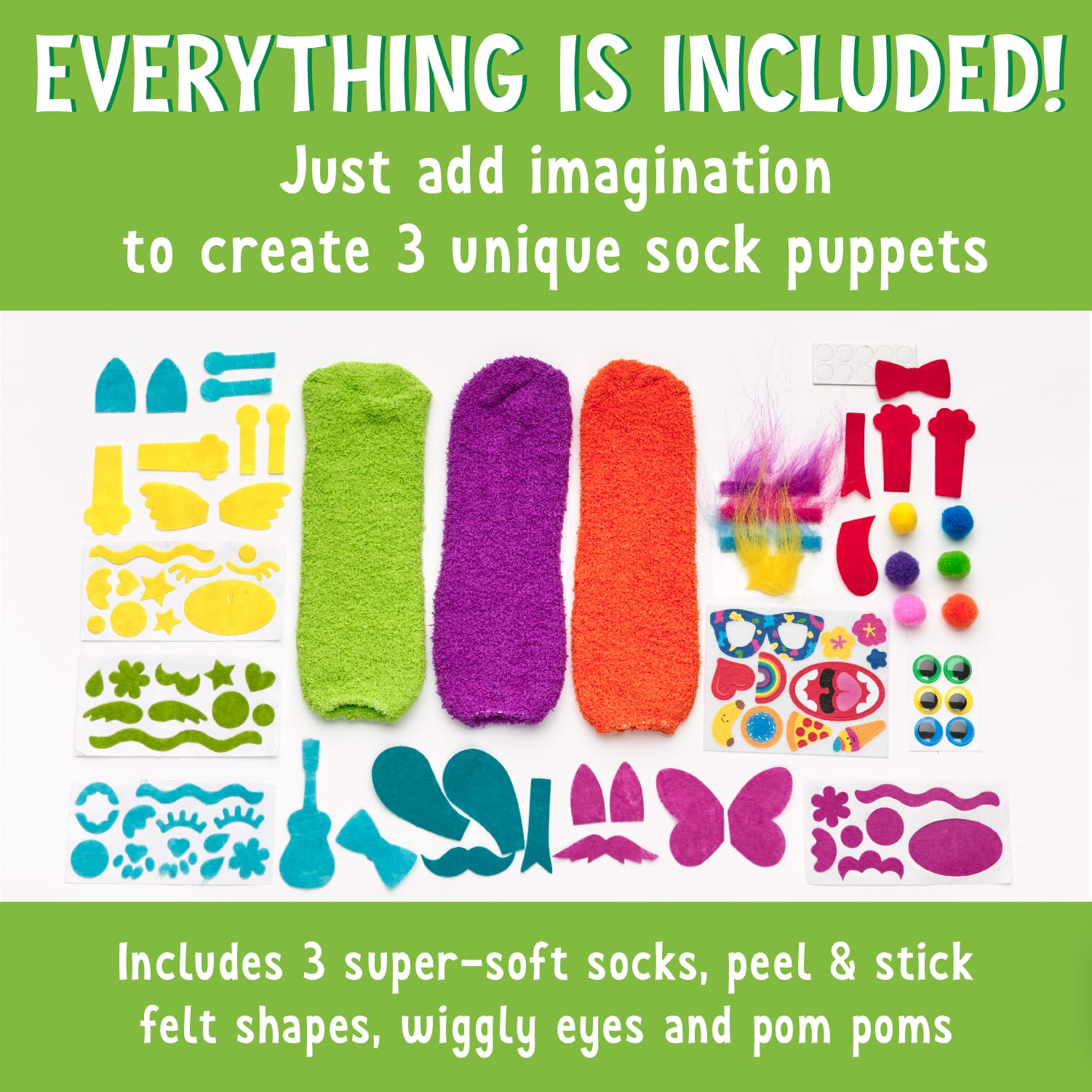 Creativity for Kids Make Your Own Sock Puppets Kit