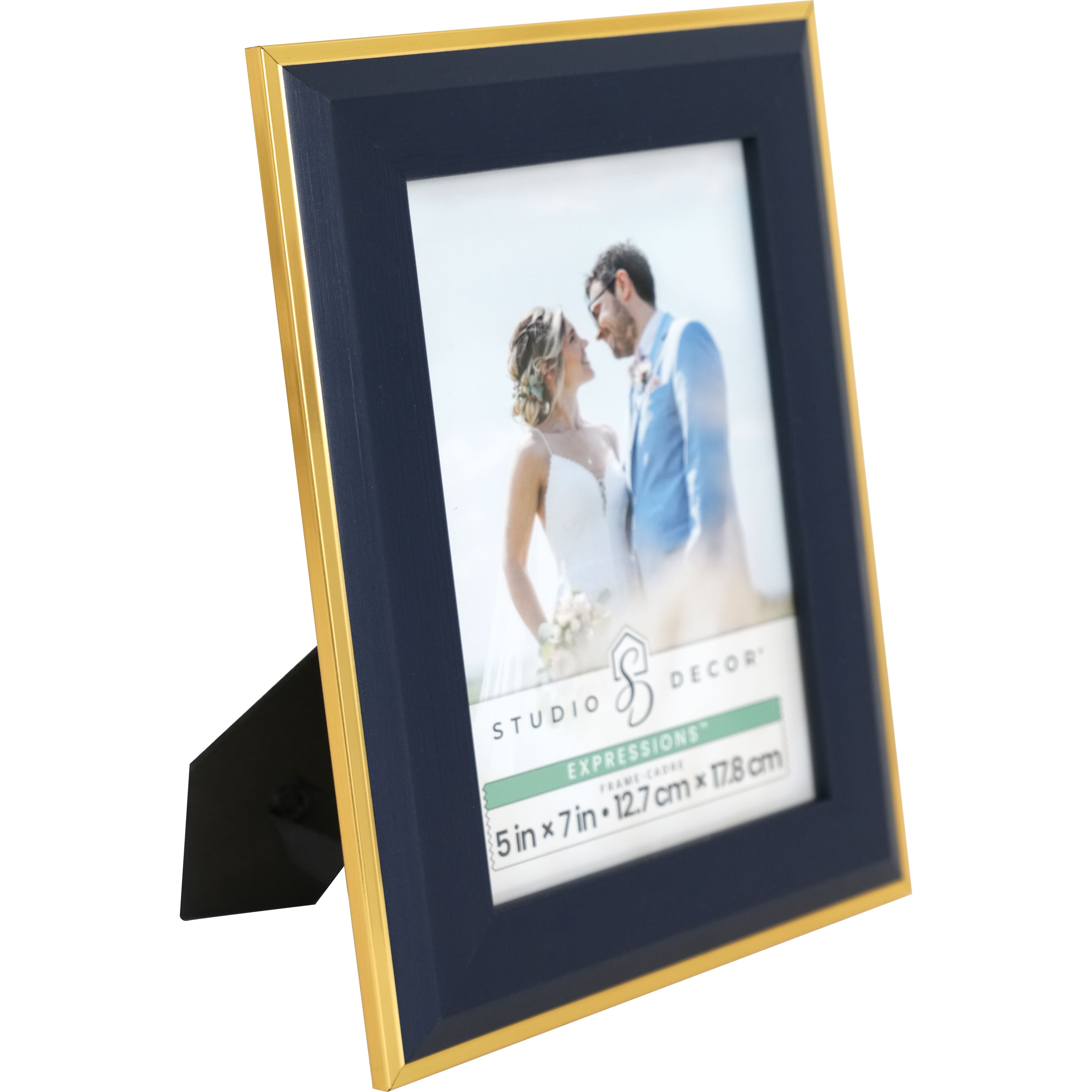 Expressions&#x2122; Navy Blue Frame with Gold Trim by Studio D&#xE9;cor&#xAE;