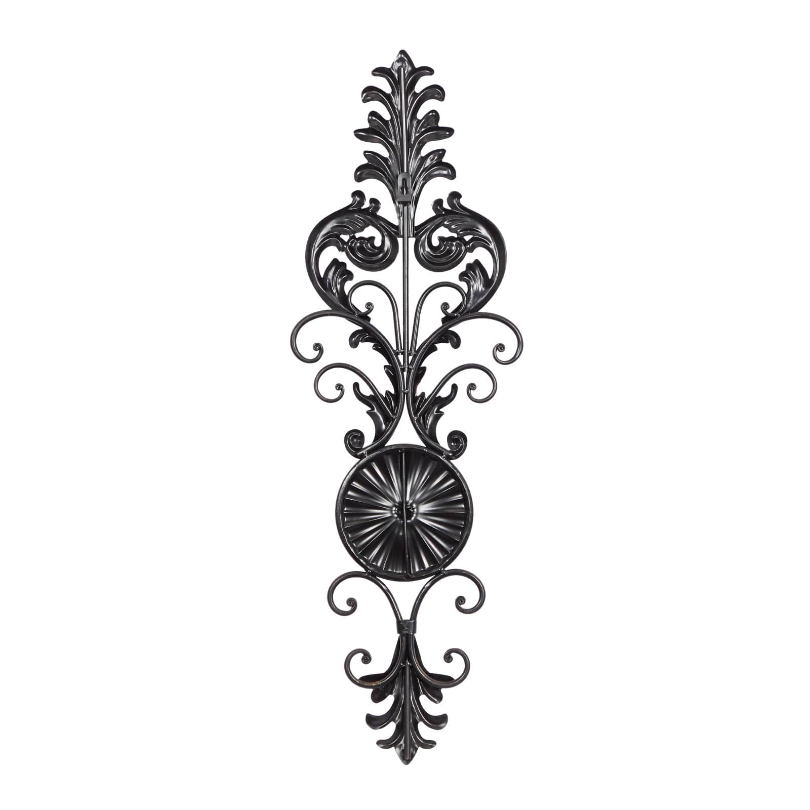 31" Gold Glass Rustic Candle Wall Sconce