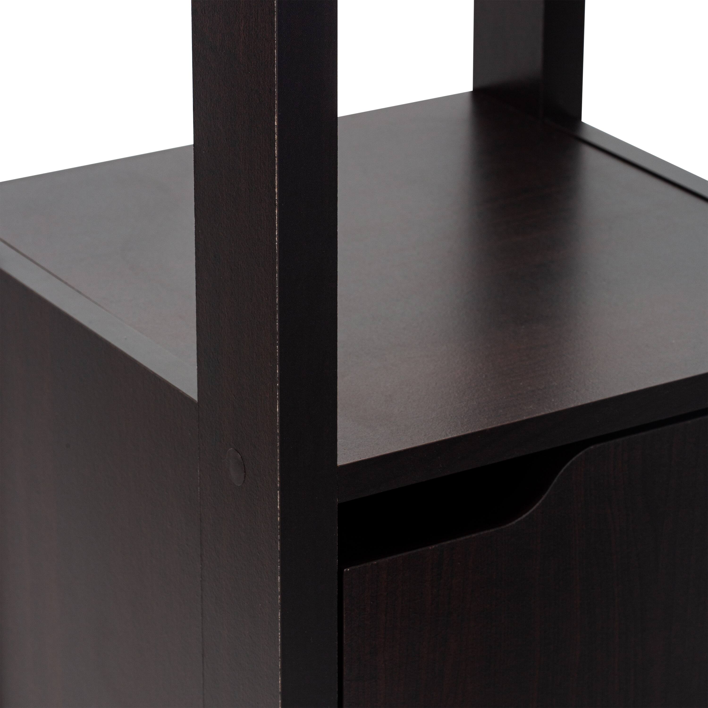 Organize It All 40" Espresso 3-Shelf Ambassador Floor Cabinet