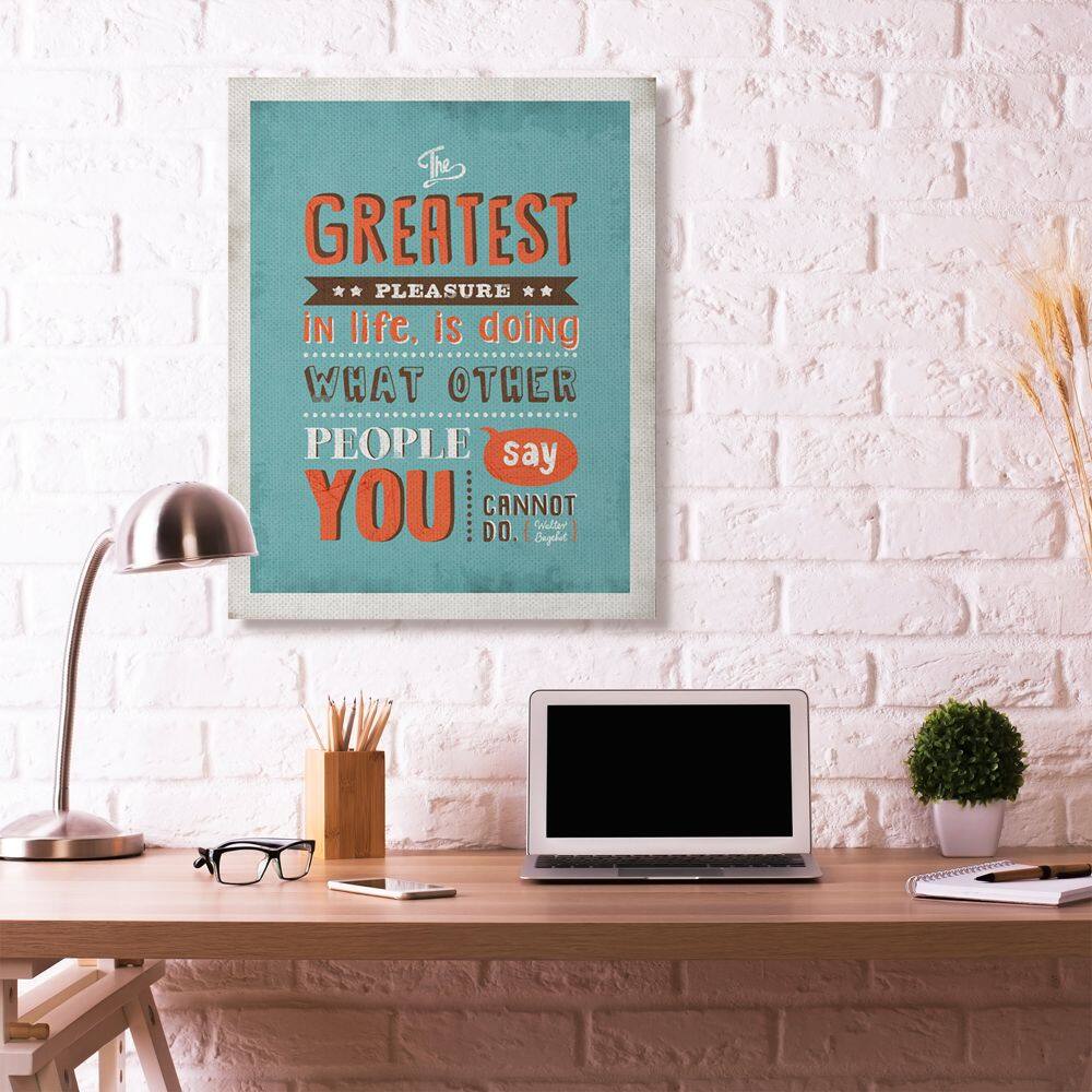 Stupell Industries The Greatest Pleasure Inspirational Vintage Comic Book Canvas Wall Art