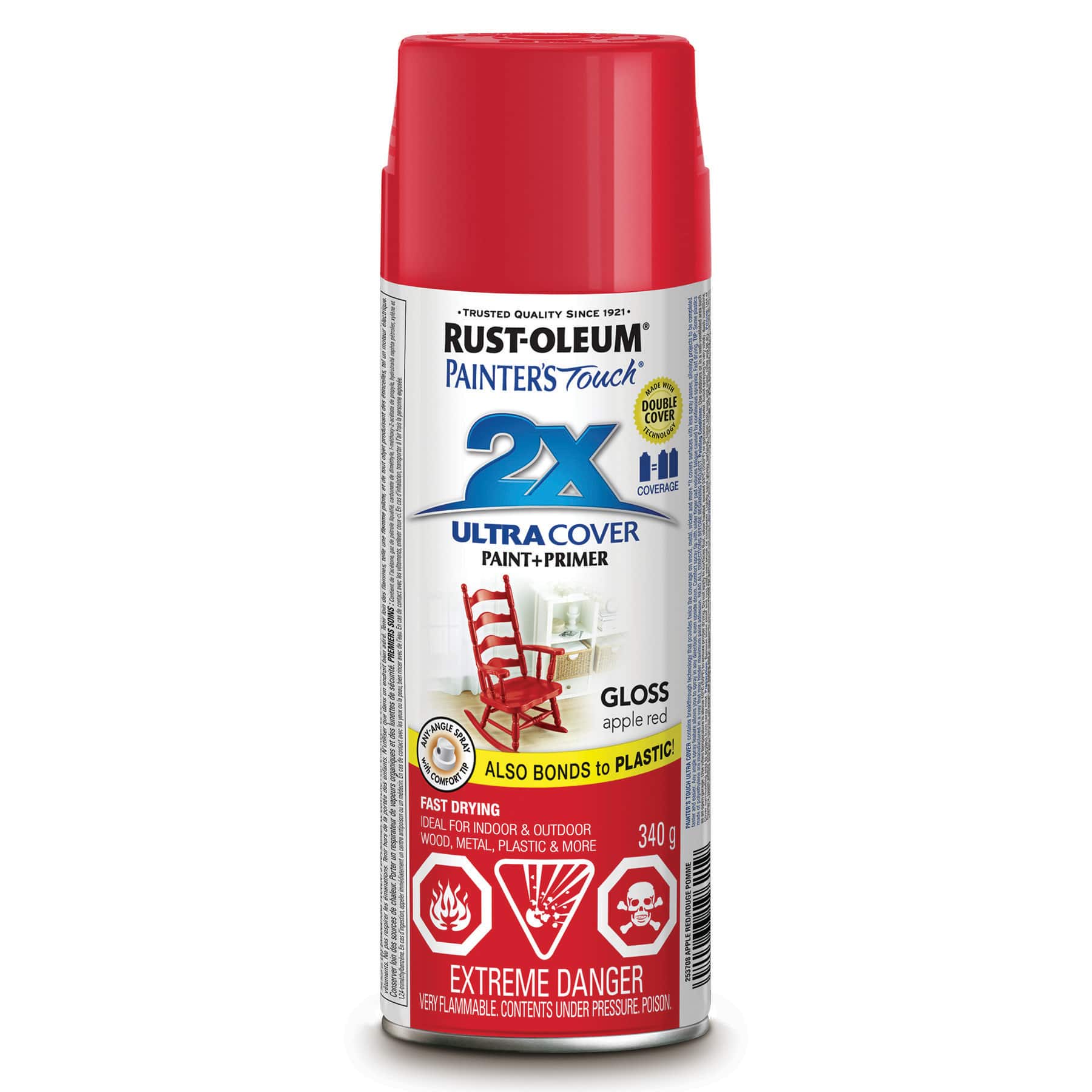 Appr&#xEA;t et peinture en a&#xE9;rosol tr&#xE8;s couvrante 2X Ultra Cover Painter&#x2019;s Touch de Rust-Oleum