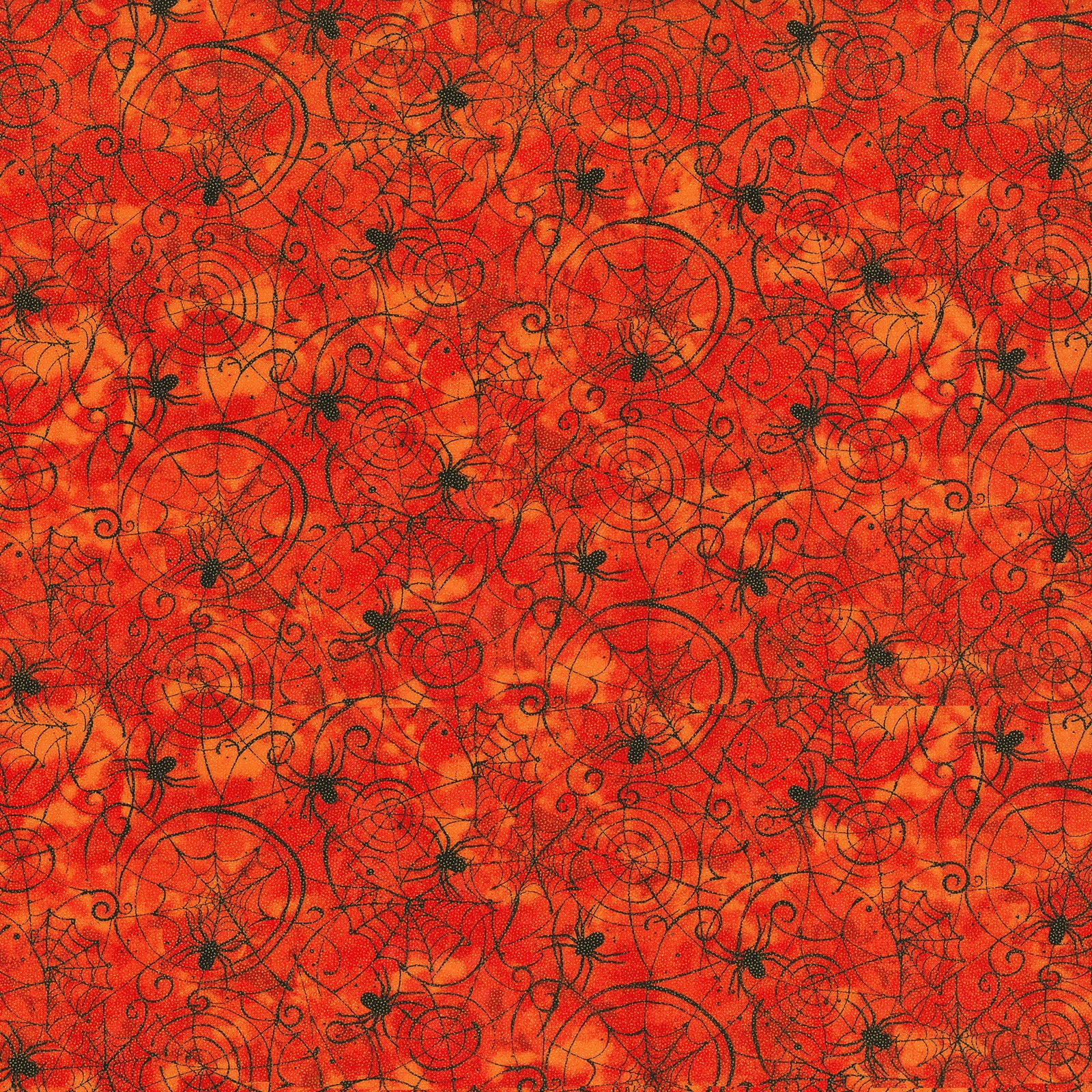 Fabric Traditions Halloween Glitter Spider Web Home Décor Fabric