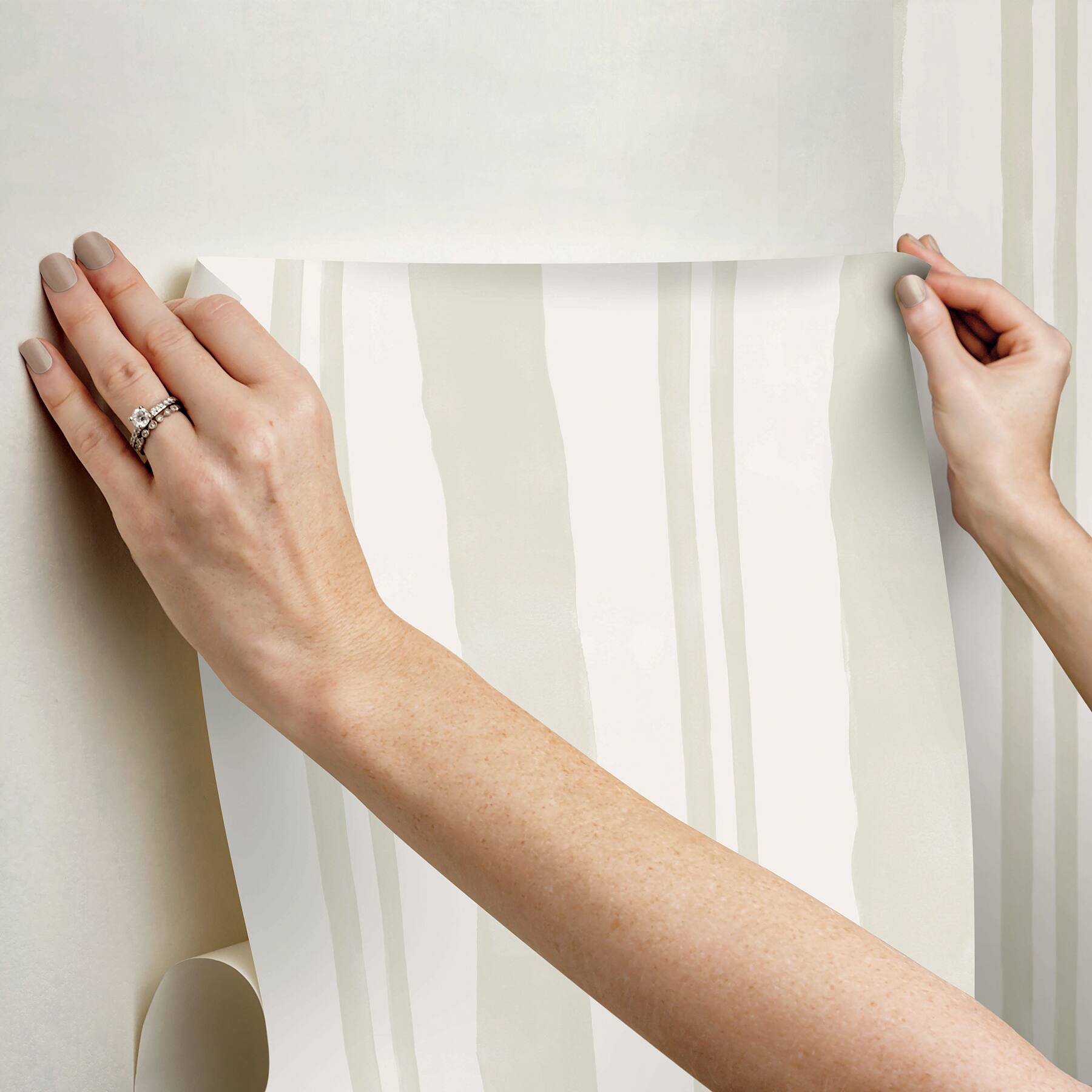 RoomMates Mr. Kate Winston Watercolor Stripe Peel &#x26; Stick Wallpaper